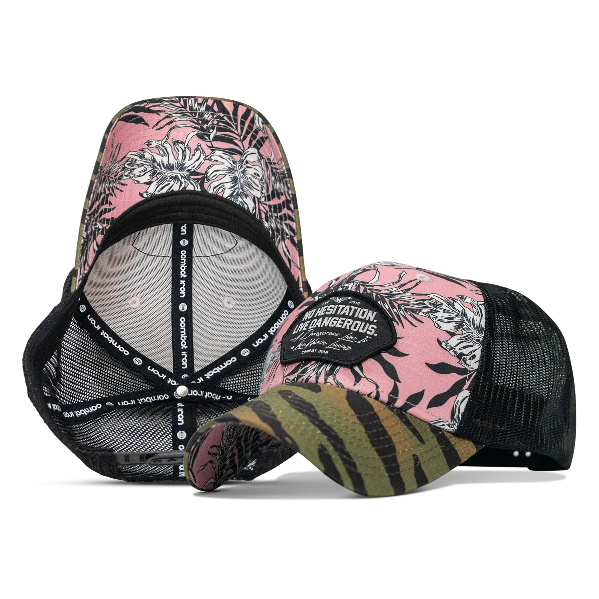No Hesitation. Live Dangerous Patch Original Ripstop Snapback Hat - Image 13