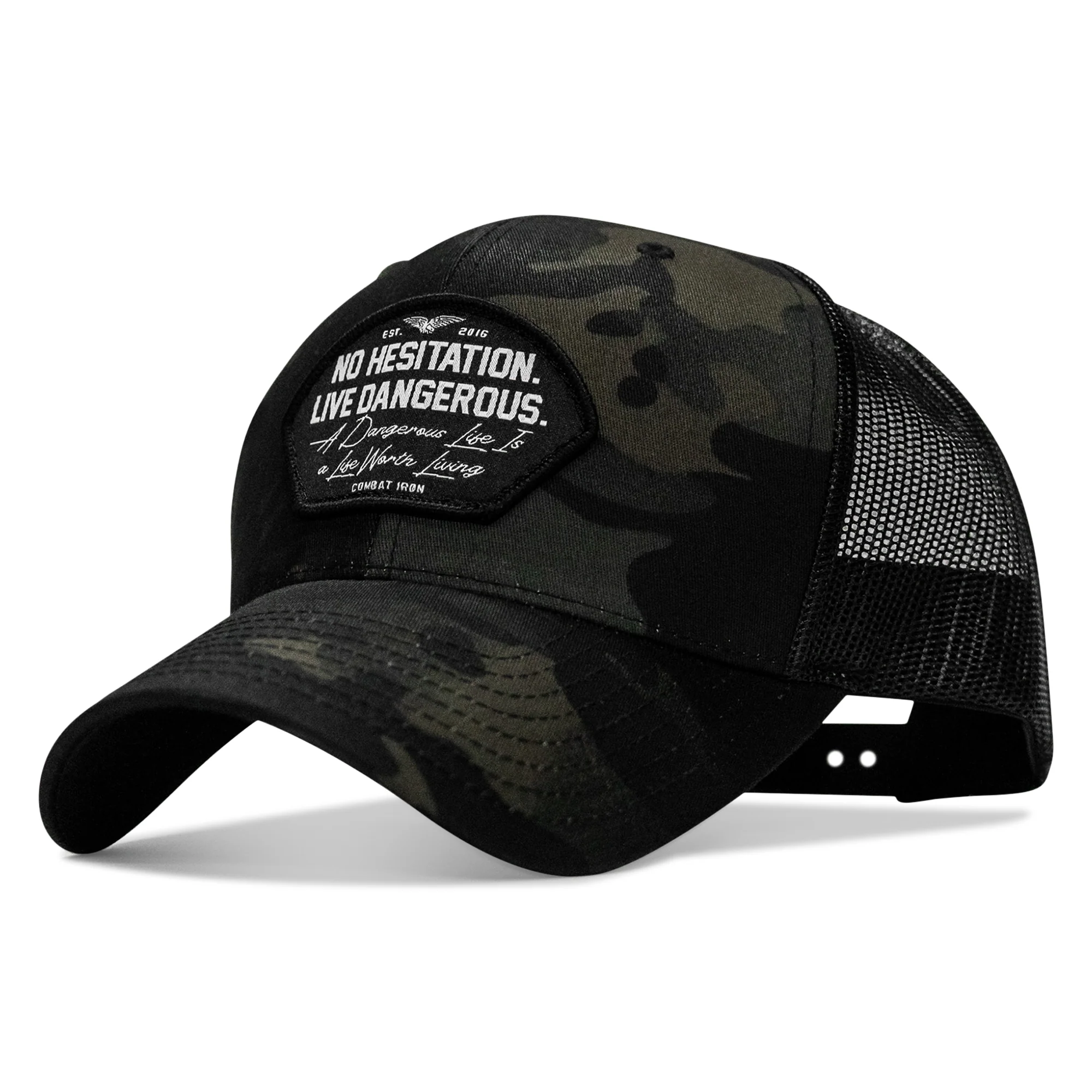 No Hesitation. Live Dangerous Patch Snapback Hat - Image 12