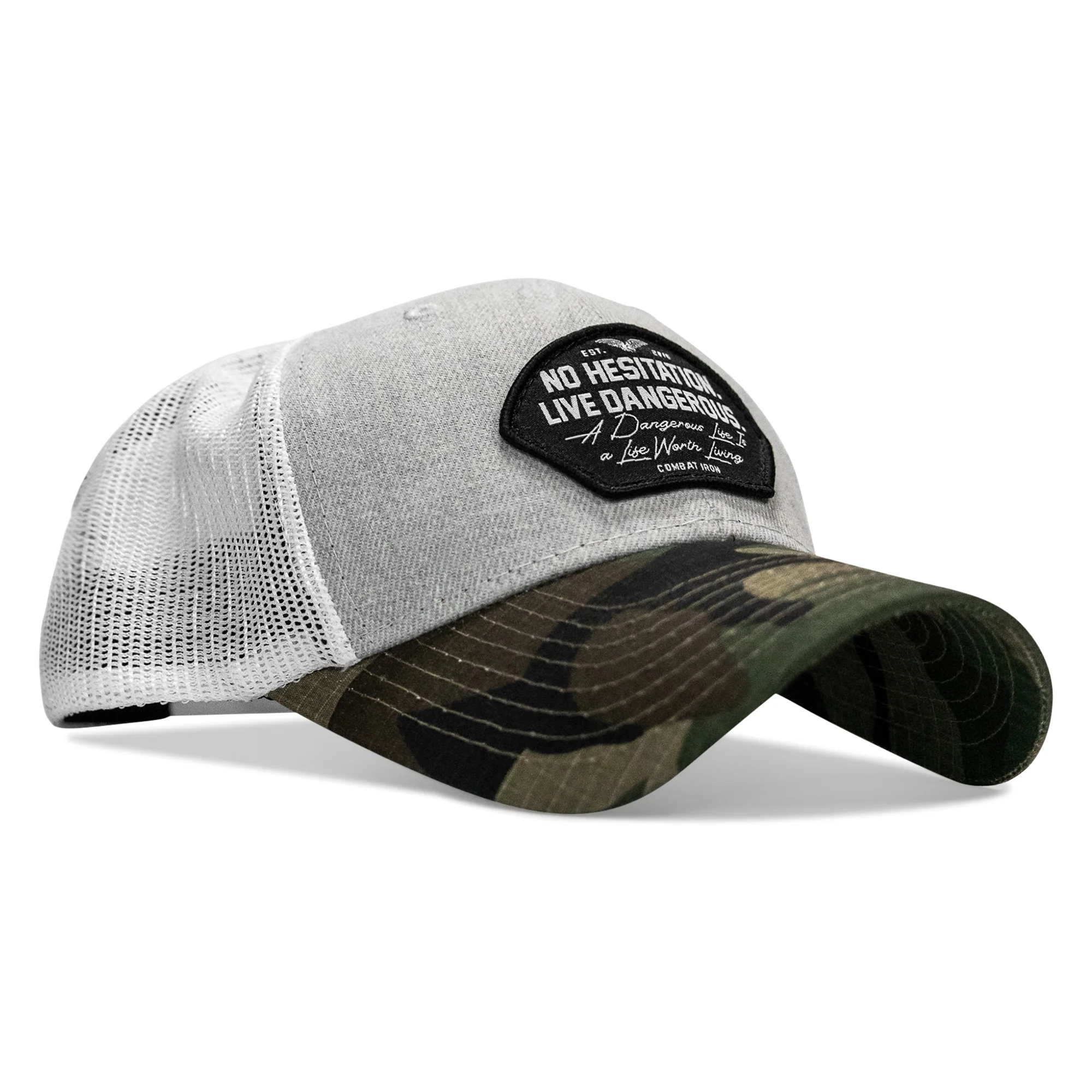 No Hesitation. Live Dangerous Patch Snapback Hat - Image 18
