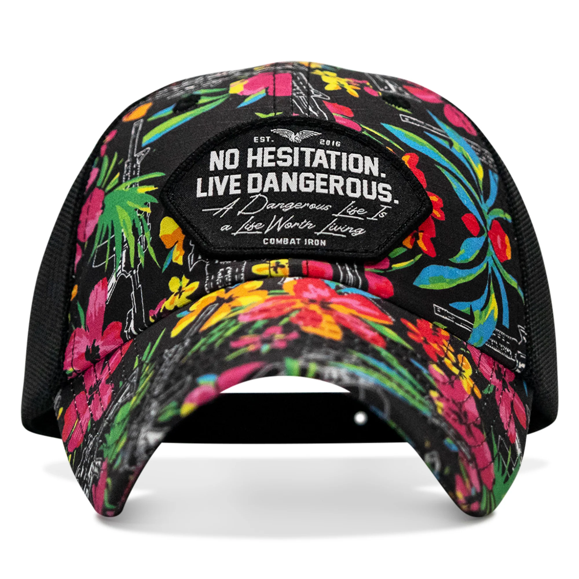 No Hesitation. Live Dangerous Patch Tactical Ripstop Mesh Snapback Hat - Image 15