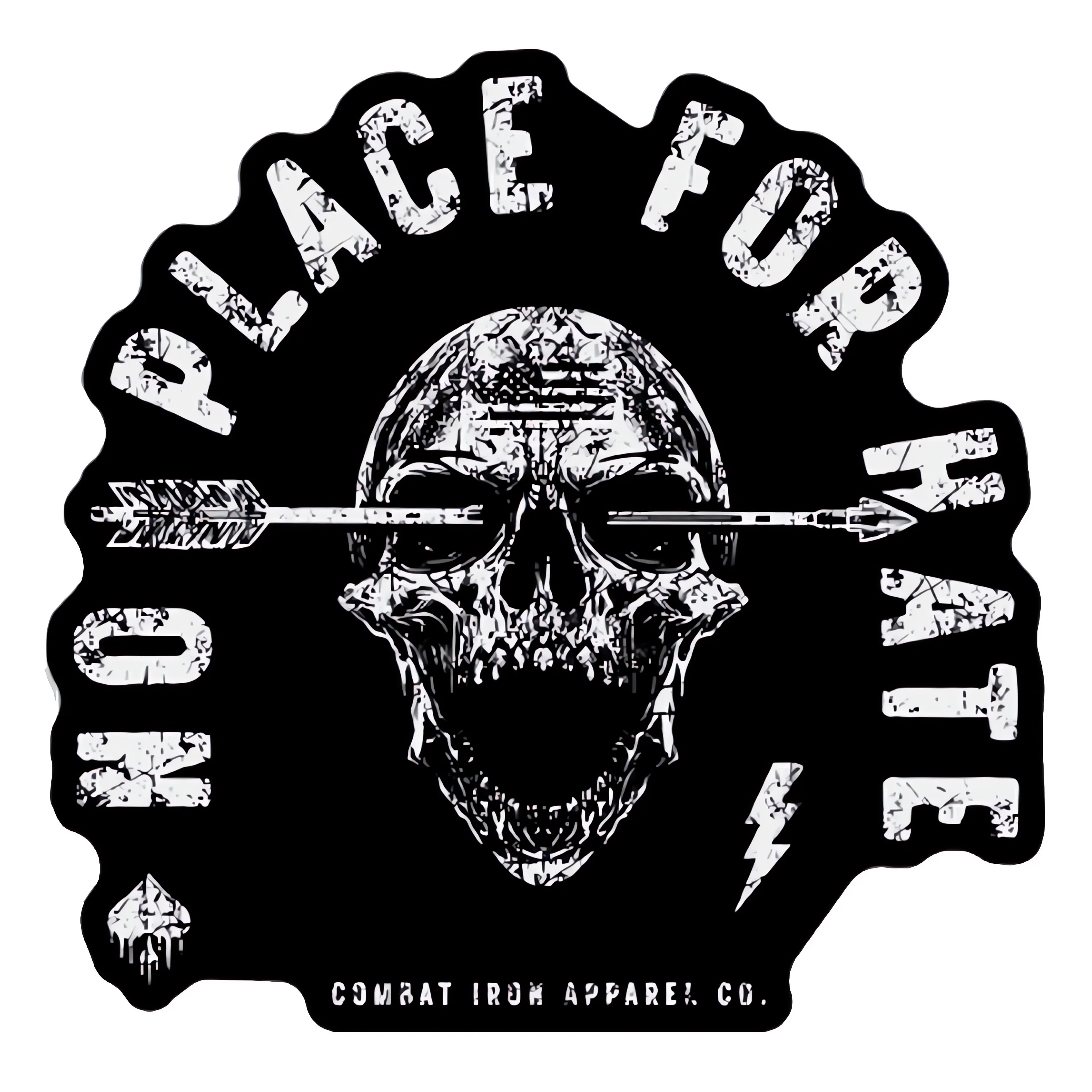 No Place For Hate Skull Decal