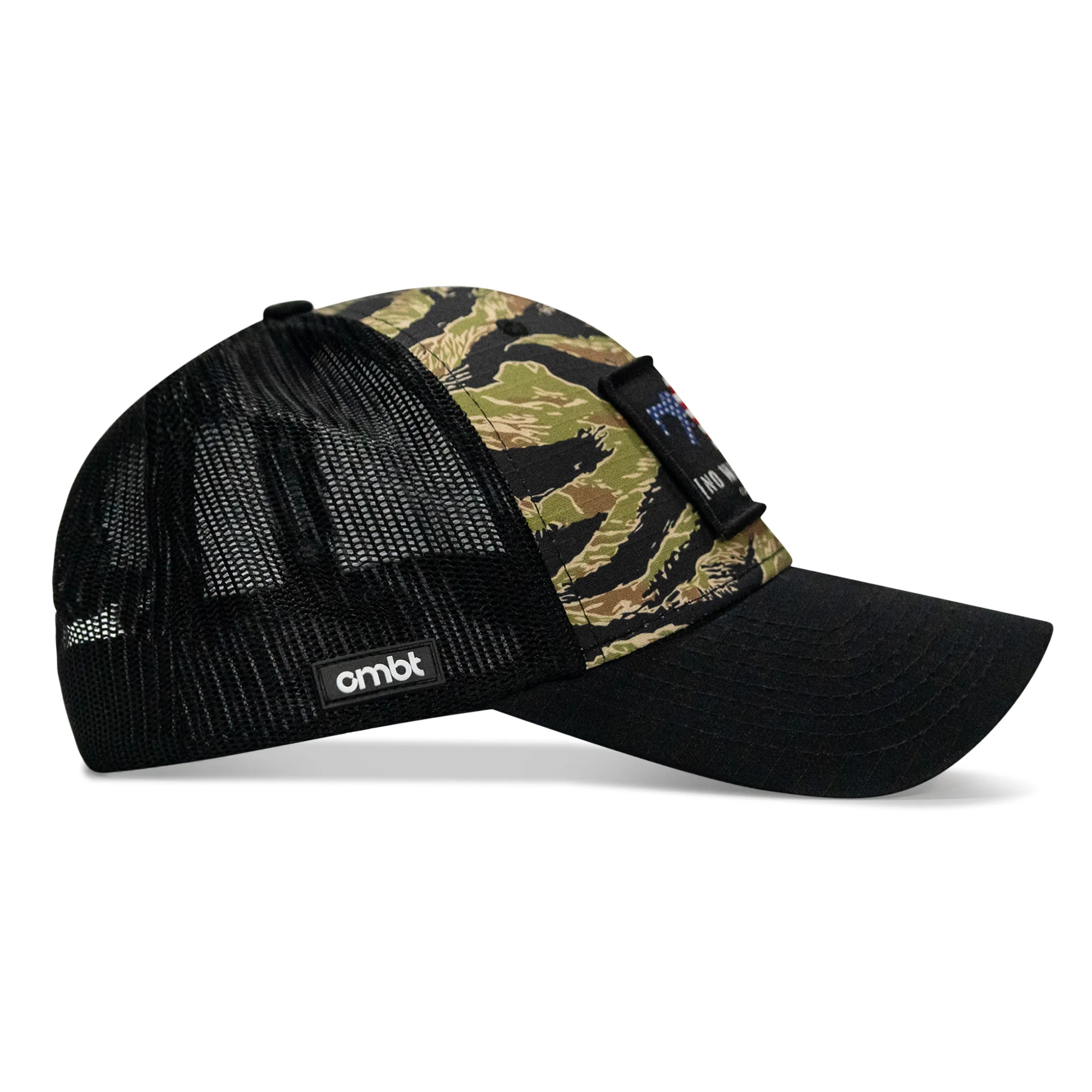 No Weak Shit American Flag Rifle Patch Original Ripstop Snapback Hat - Image 6