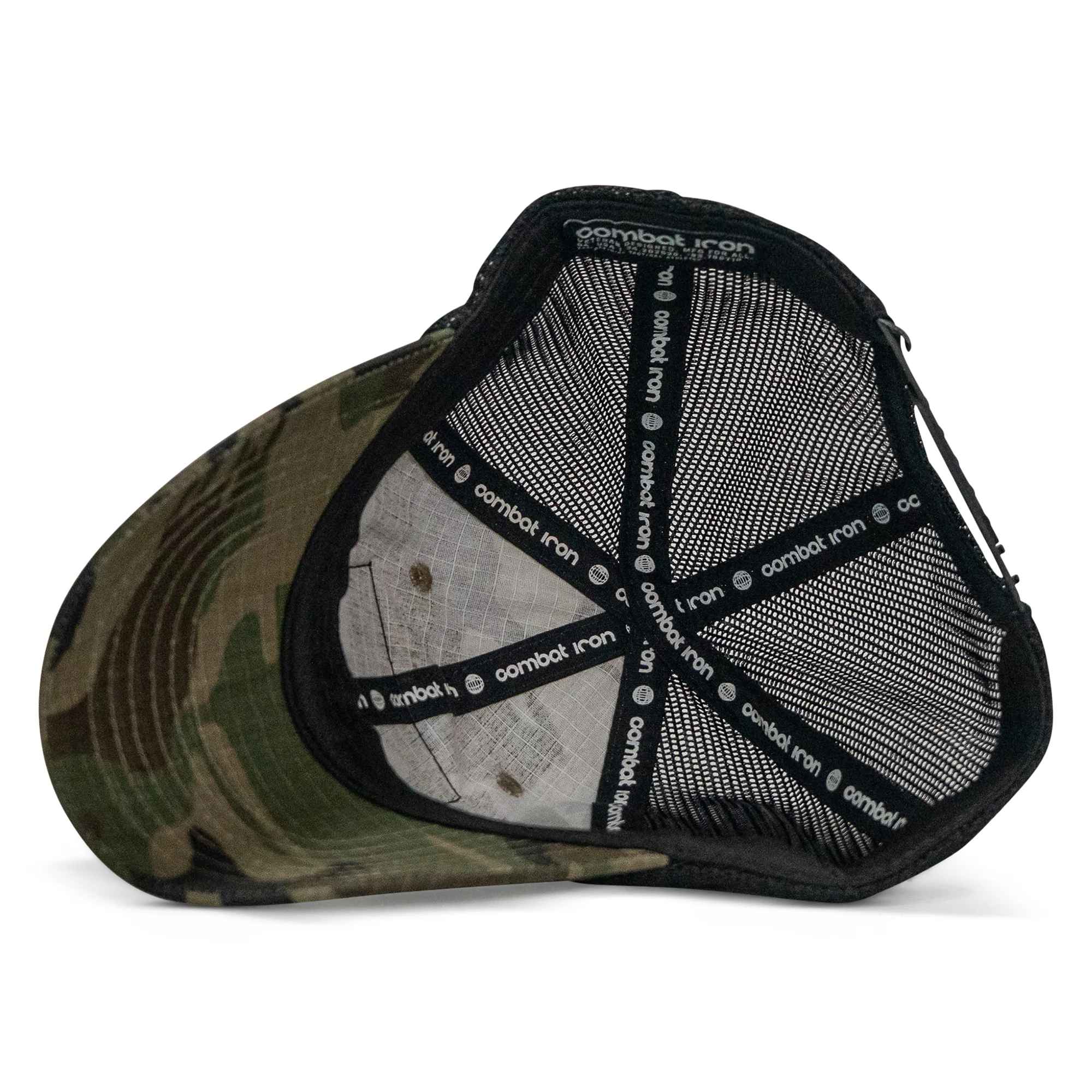 No Weak Shit American Flag Rifle Patch Tactical Ripstop Mesh Snapback Hat - Image 6