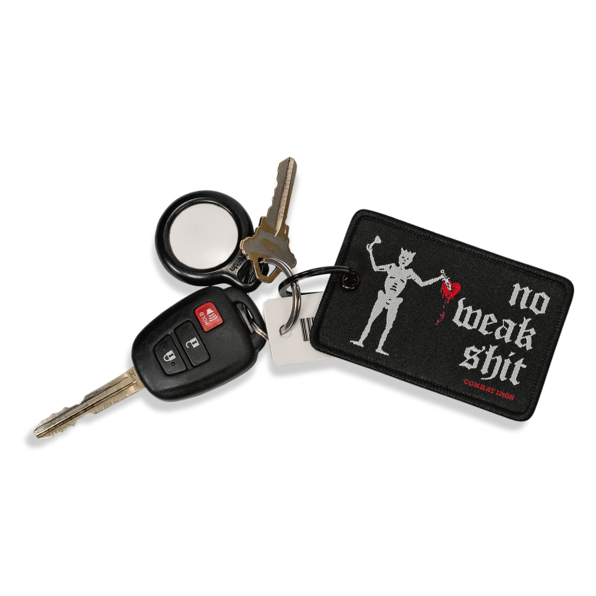 No Weak Shit Patch Keychain - Image 5