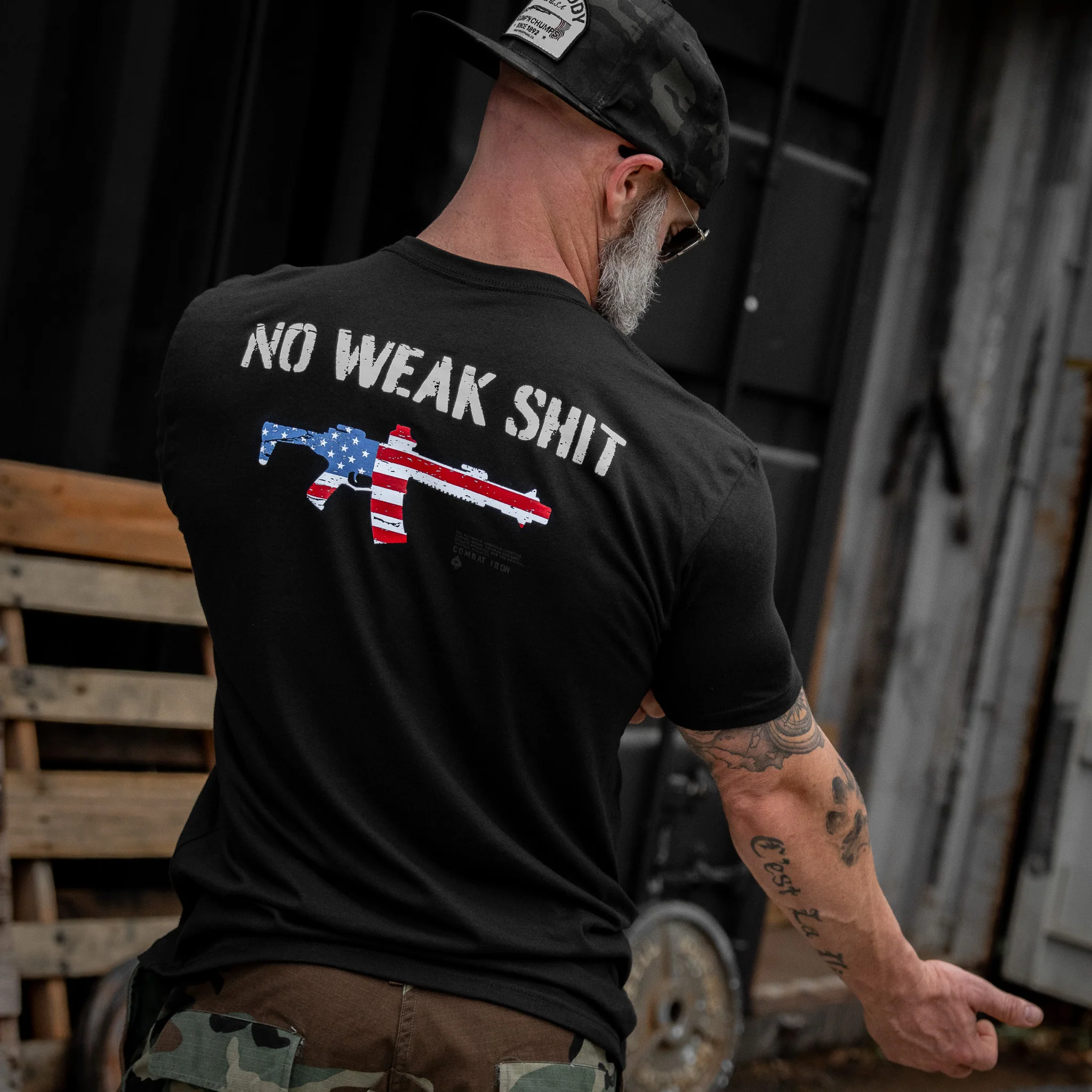 No Weak Shit Rifle Men's T-Shirt - Image 3