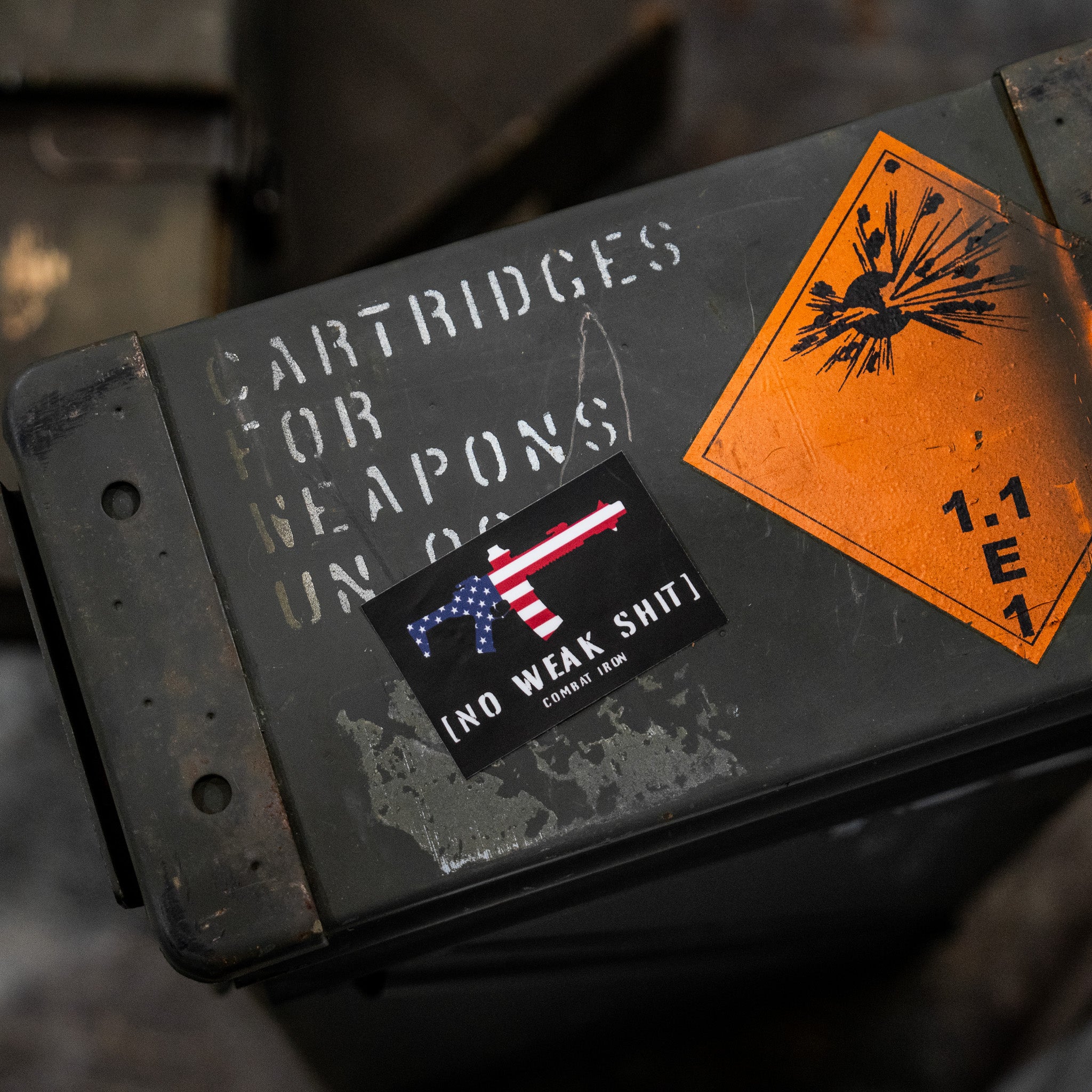 No Weak Shit USA Decal - Image 2