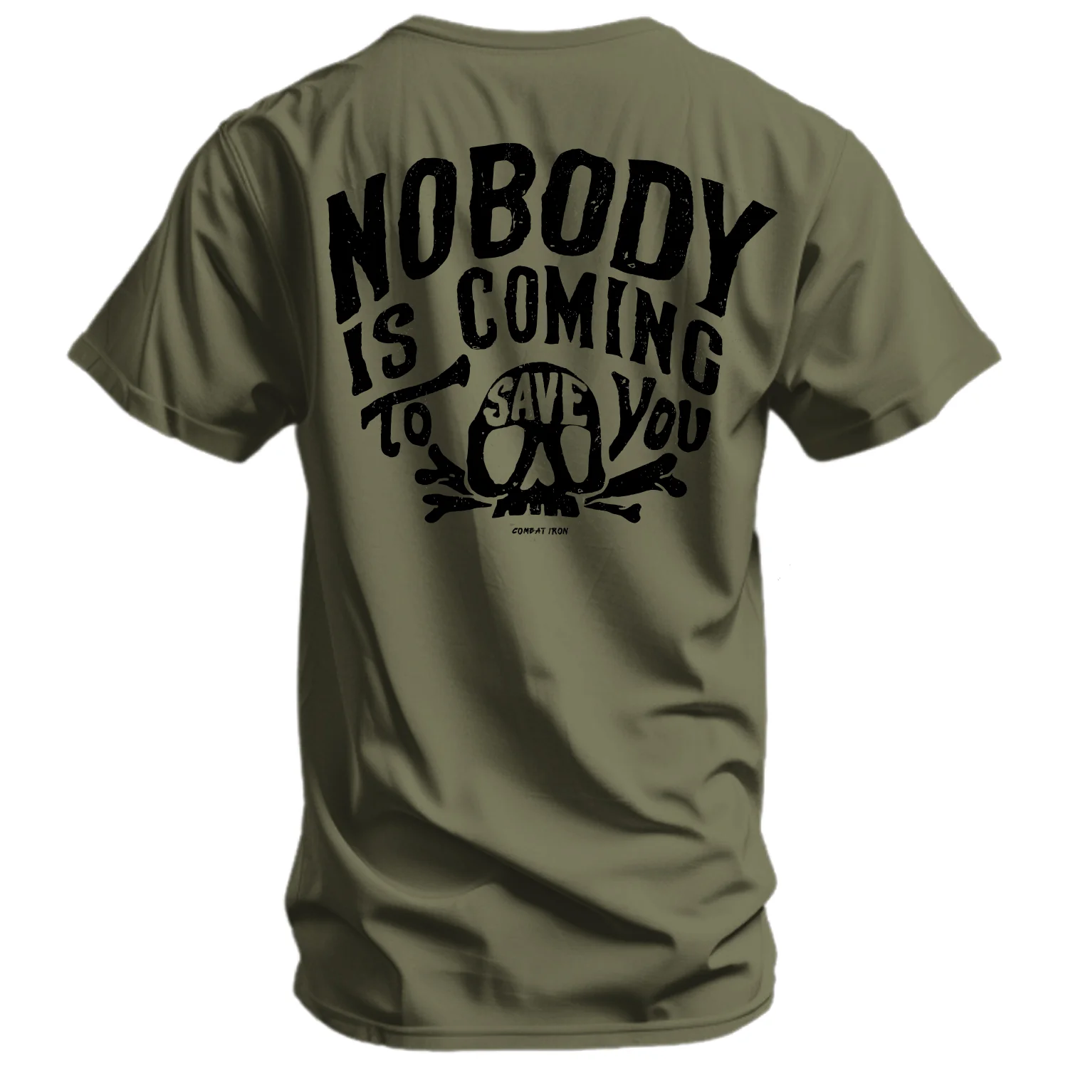 Nobody Is Coming To Save You Skull Men's T-Shirt - Image 11