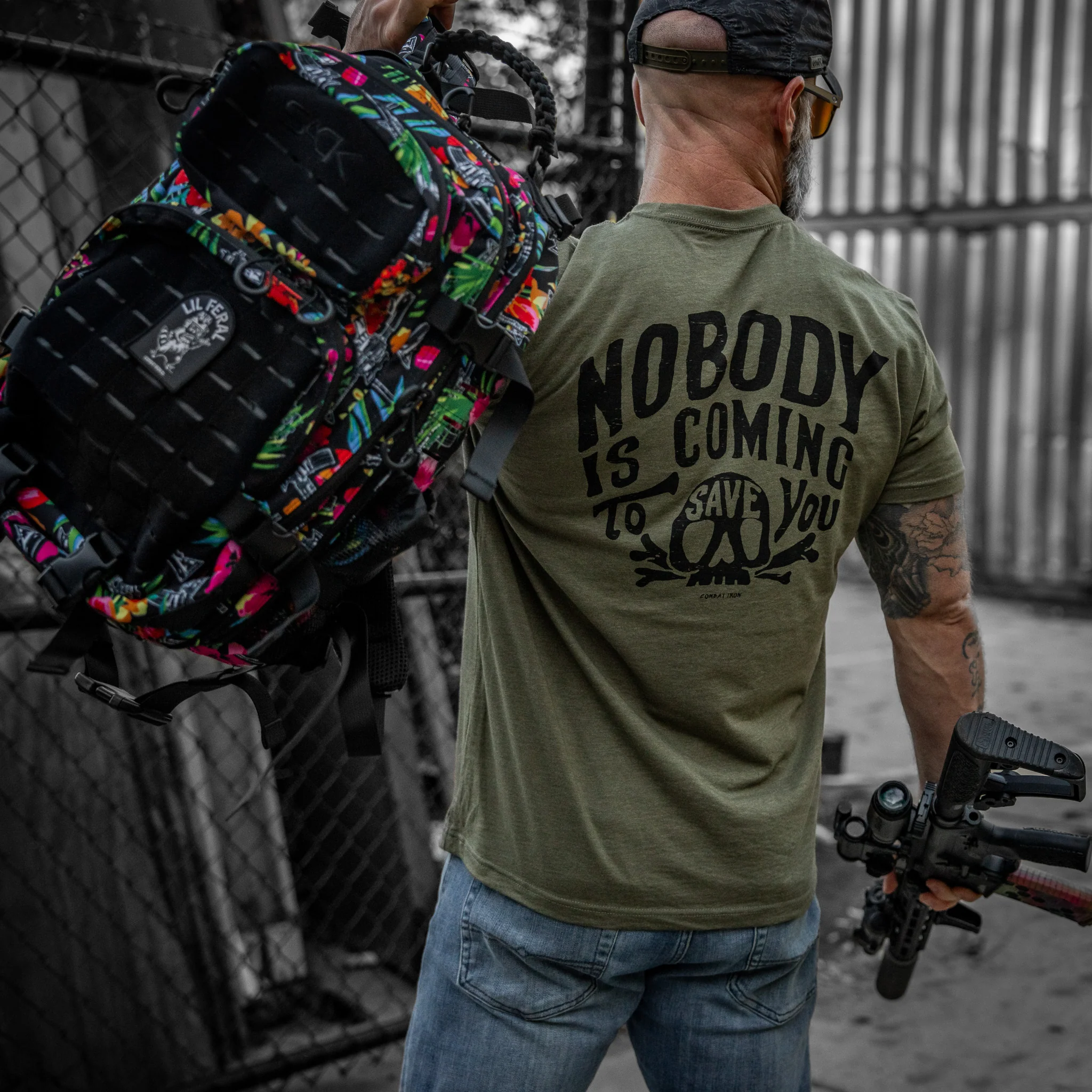 Nobody Is Coming To Save You Skull Men's T-Shirt - Image 14