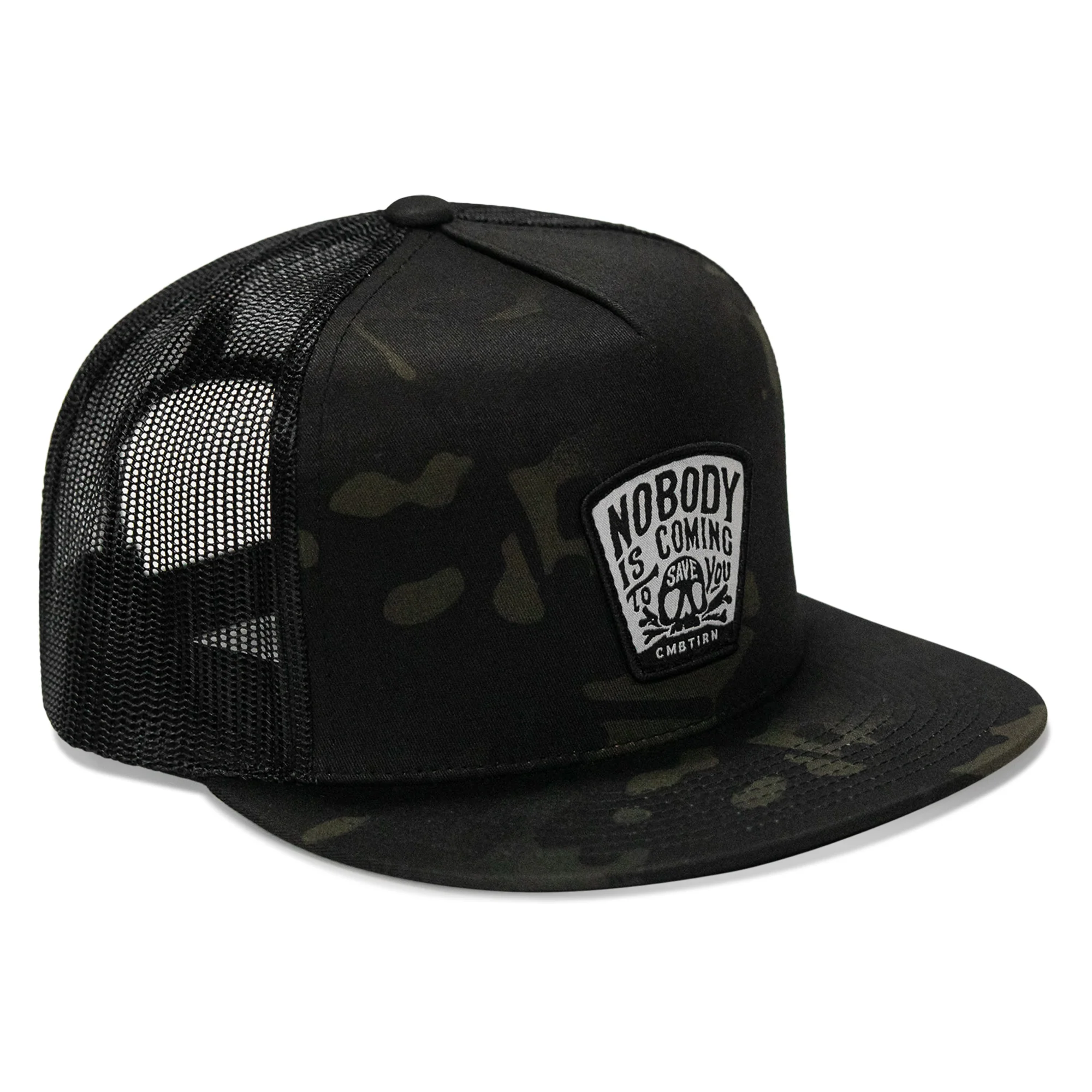 Nobody Is Coming To Save You Skull Patch Flatbill Snapback Hat - Image 28