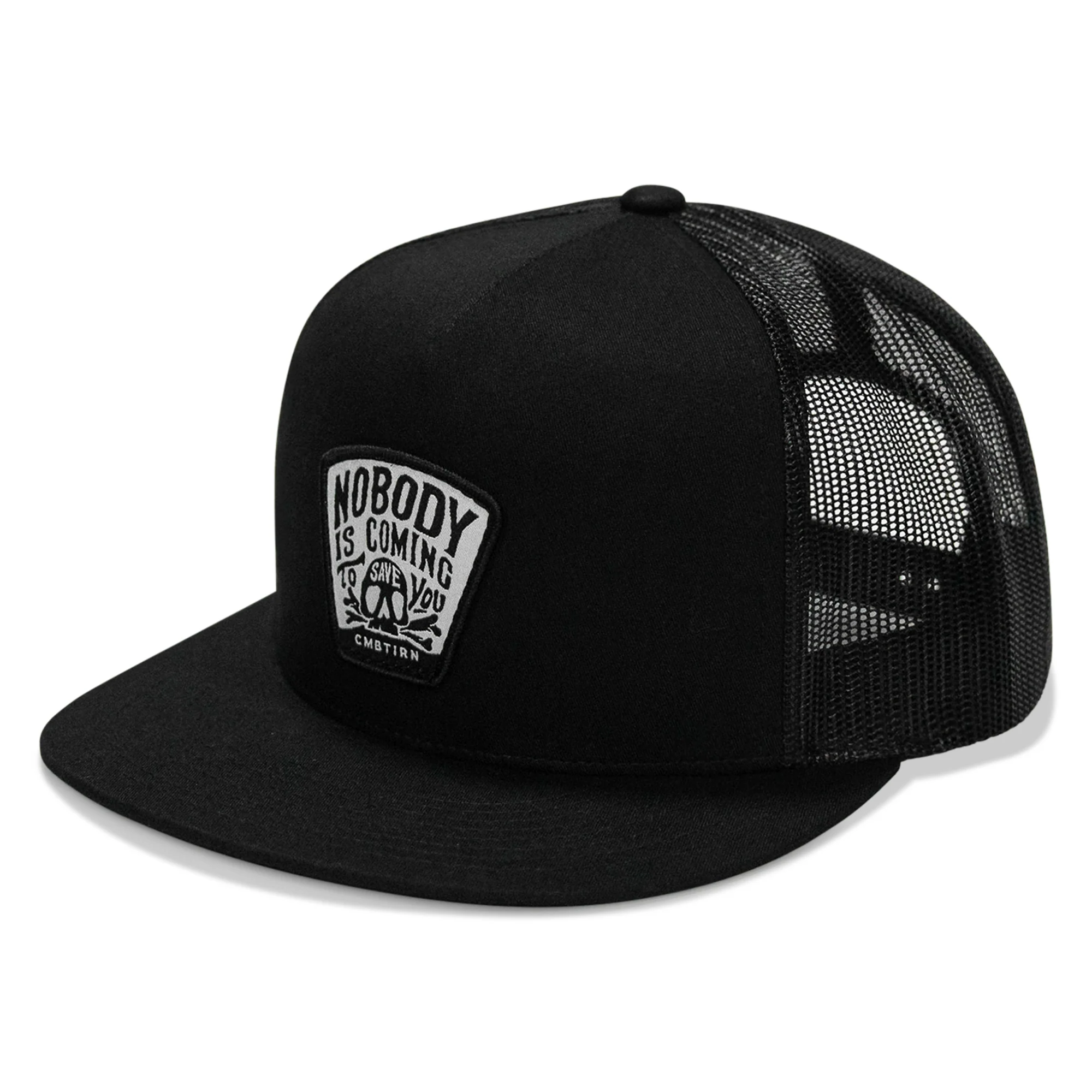 Nobody Is Coming To Save You Skull Patch Flatbill Snapback Hat - Image 7
