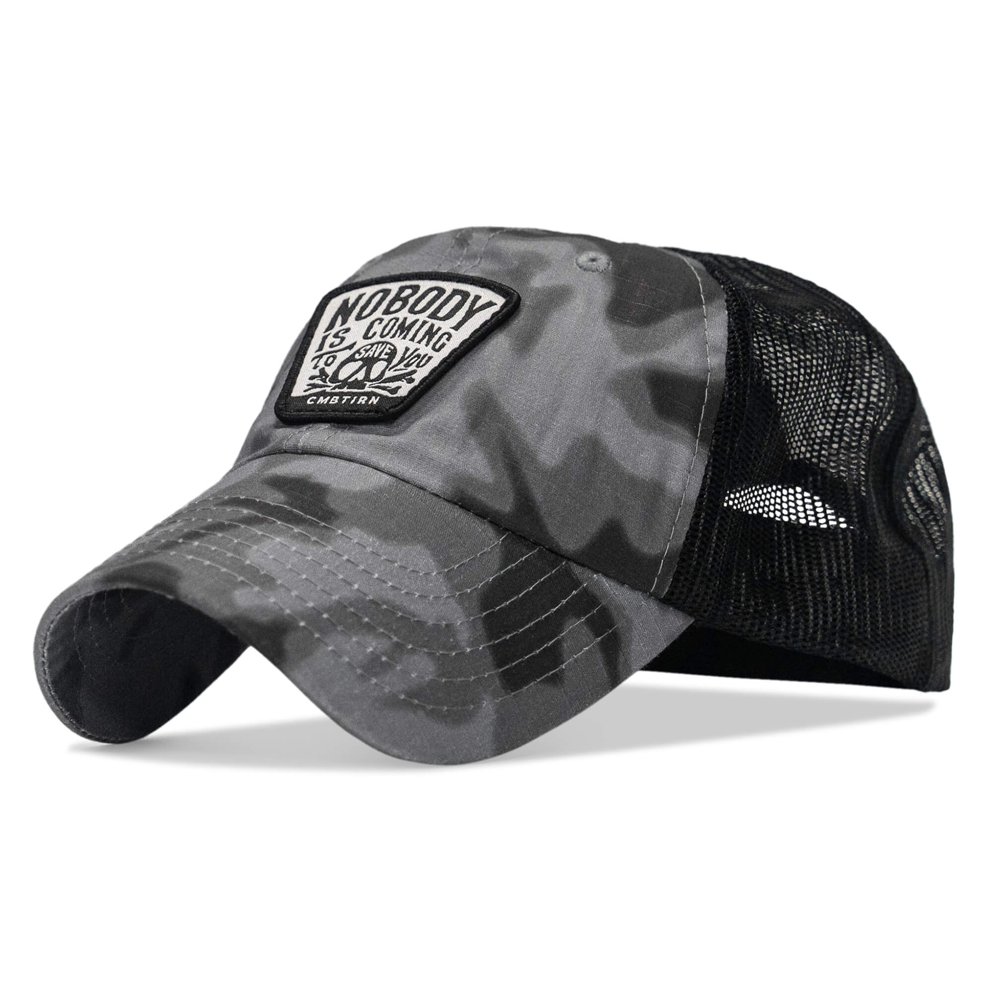 Nobody Is Coming To Save You Skull Patch Ripstop Snapback - Image 15