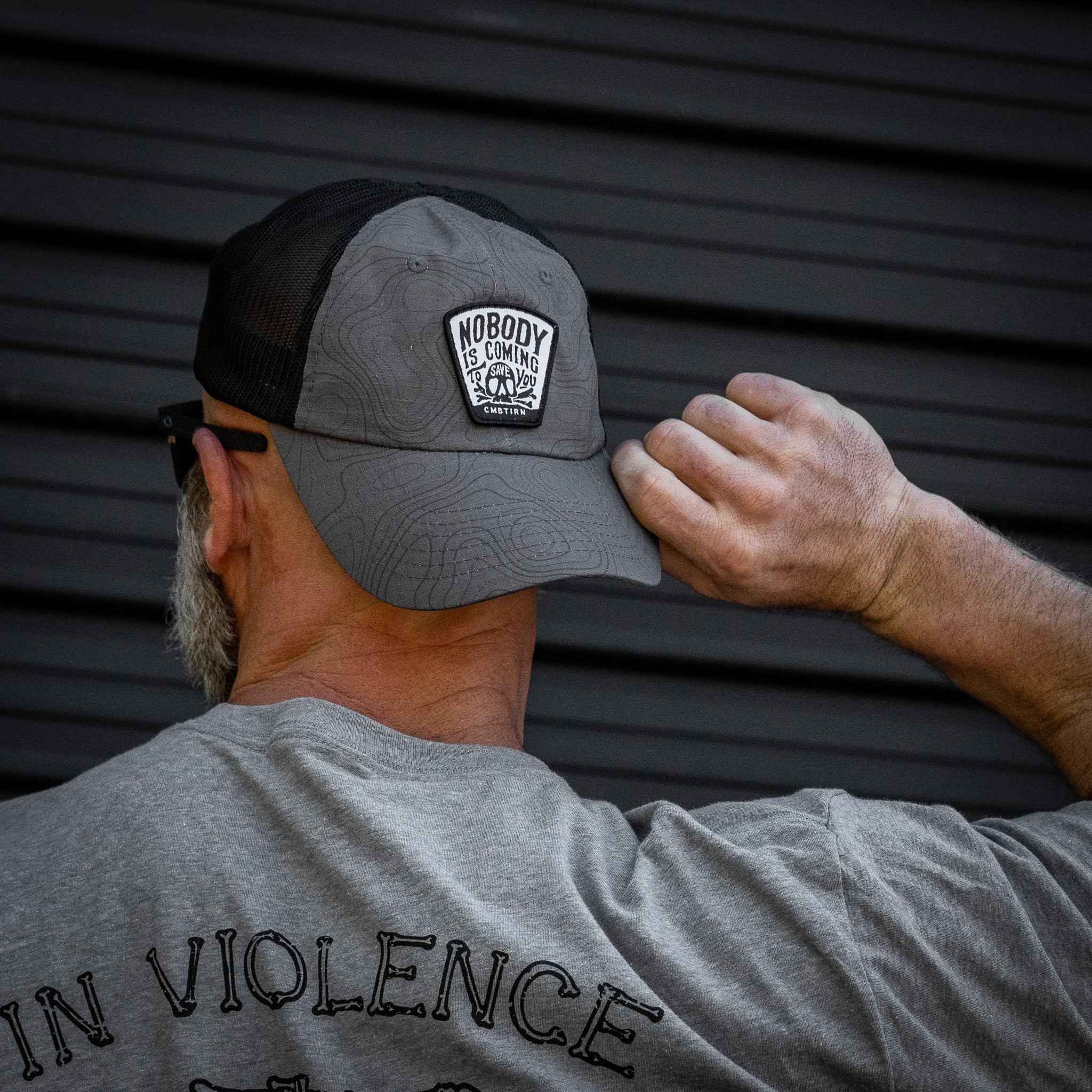 Nobody Is Coming To Save You Skull Patch Ripstop Snapback - Image 57