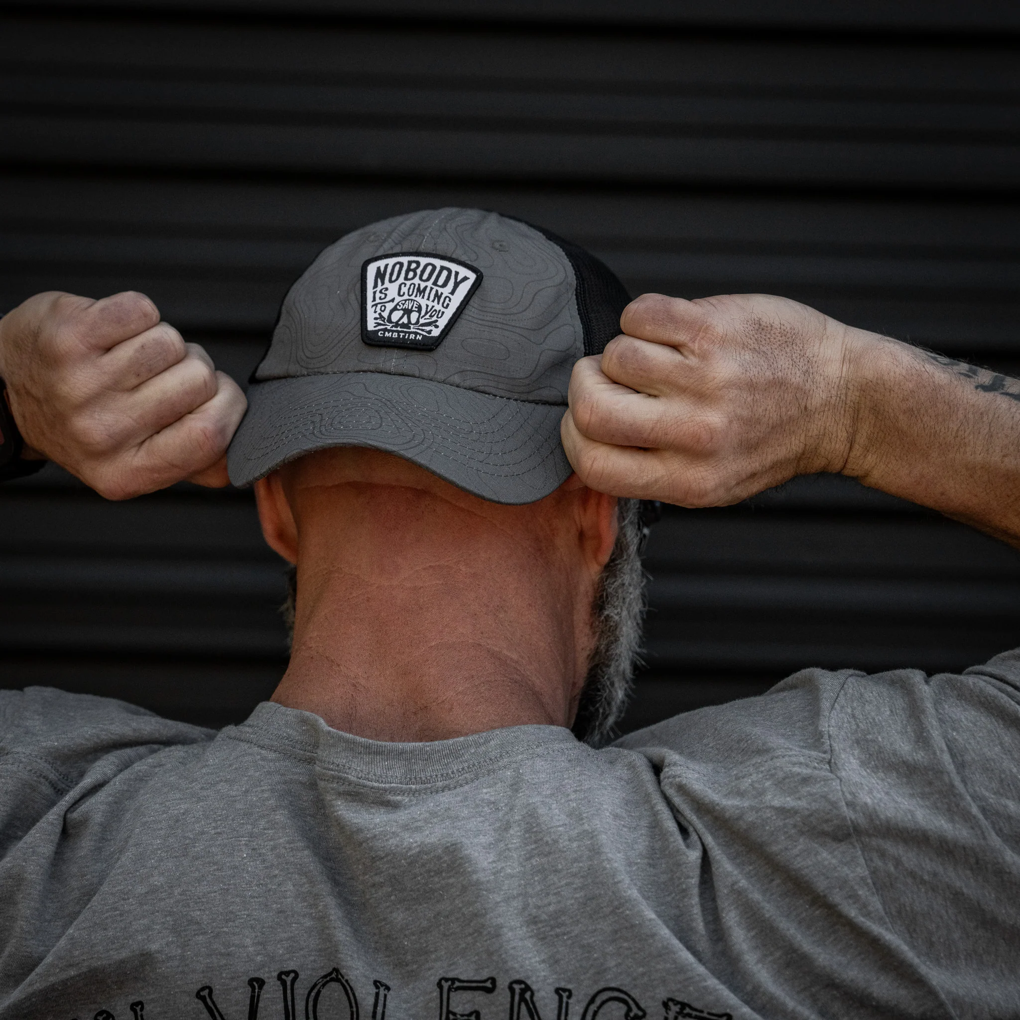 Nobody Is Coming To Save You Skull Patch Ripstop Snapback - Image 58