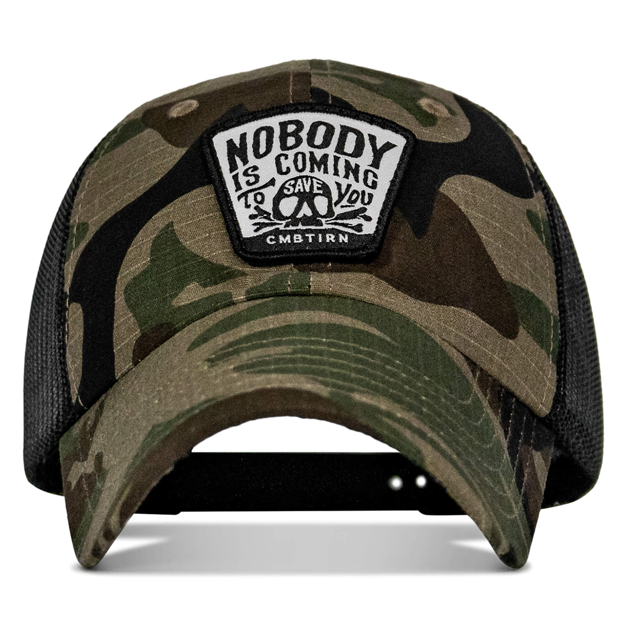 Nobody Is Coming To Save You Skull Patch Ripstop Snapback - Image 7