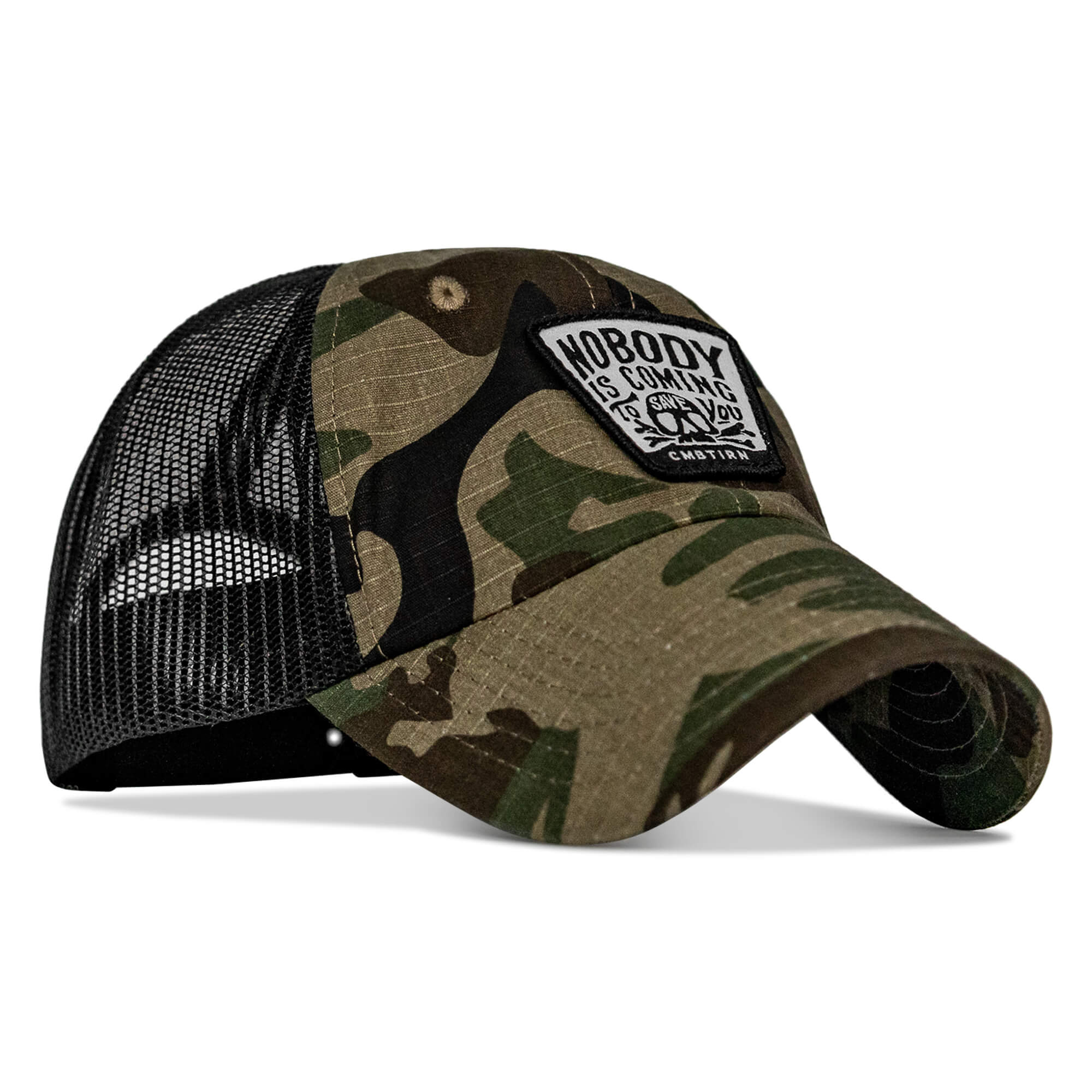 Nobody Is Coming To Save You Skull Patch Ripstop Snapback - Image 8