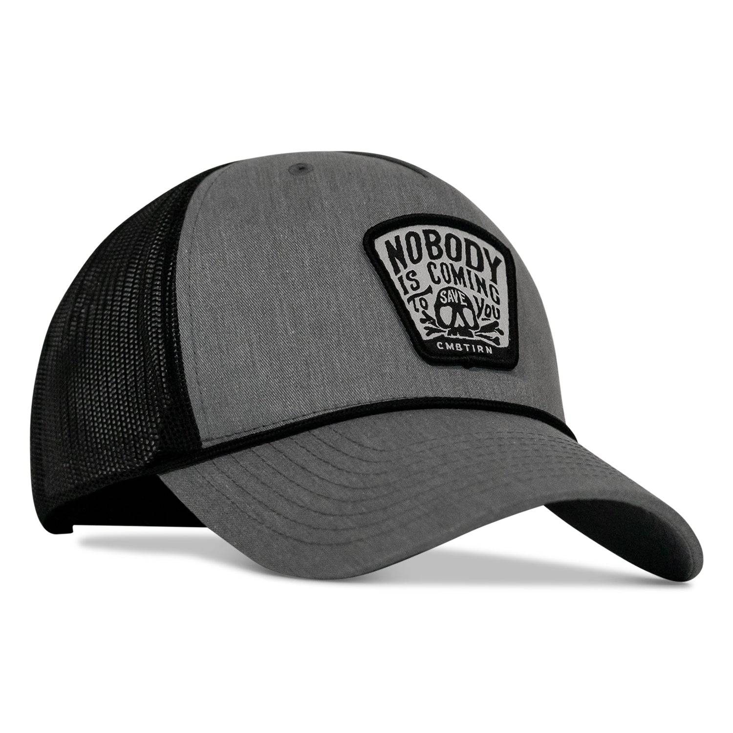 Nobody Is Coming To Save You Skull Patch Rope Snapback - Image 2