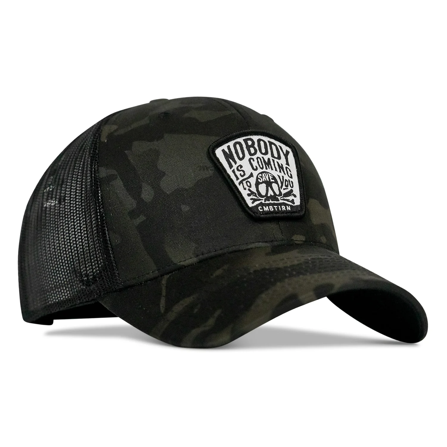Nobody Is Coming To Save You Skull Patch Snapback Hat - Image 16