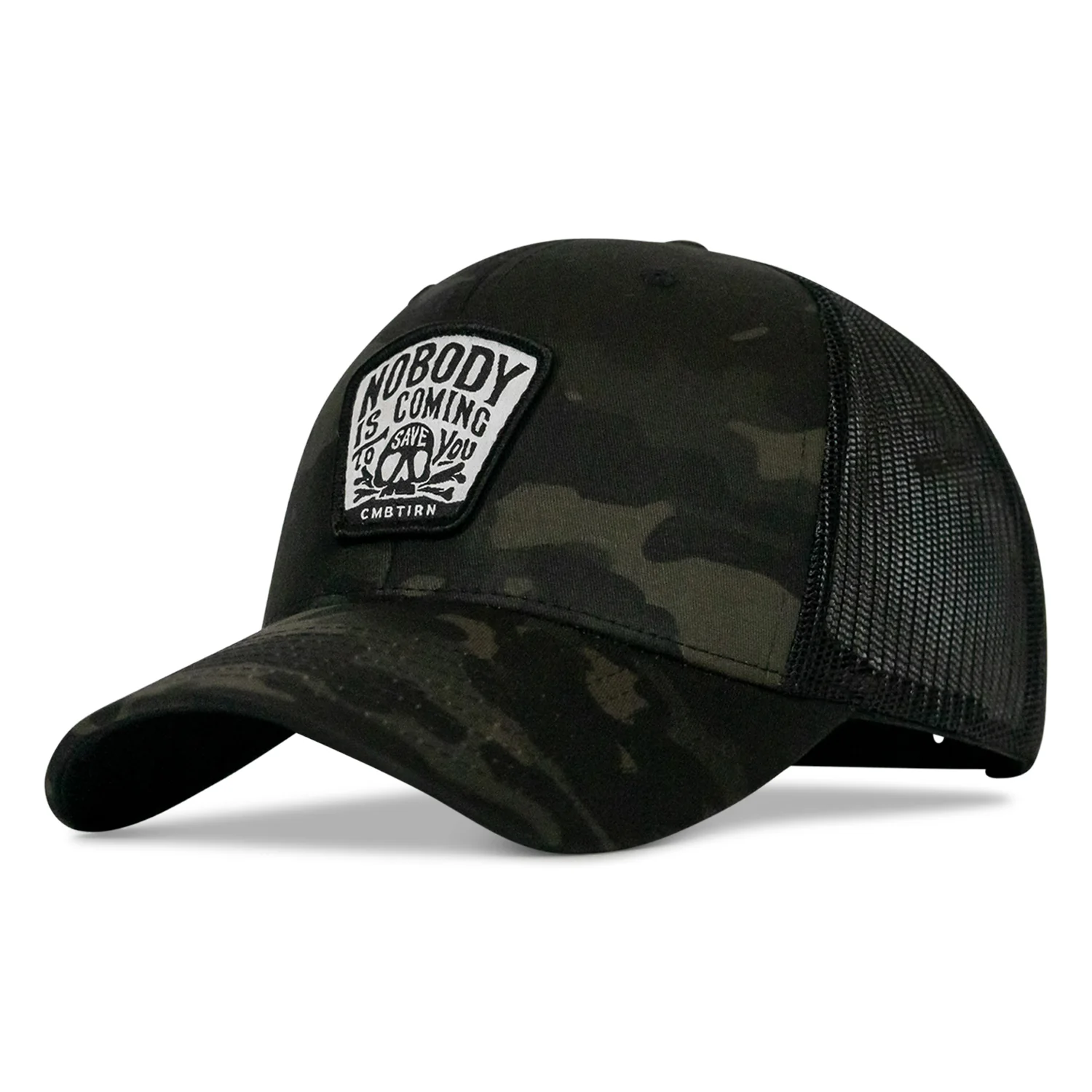 Nobody Is Coming To Save You Skull Patch Snapback Hat - Image 17