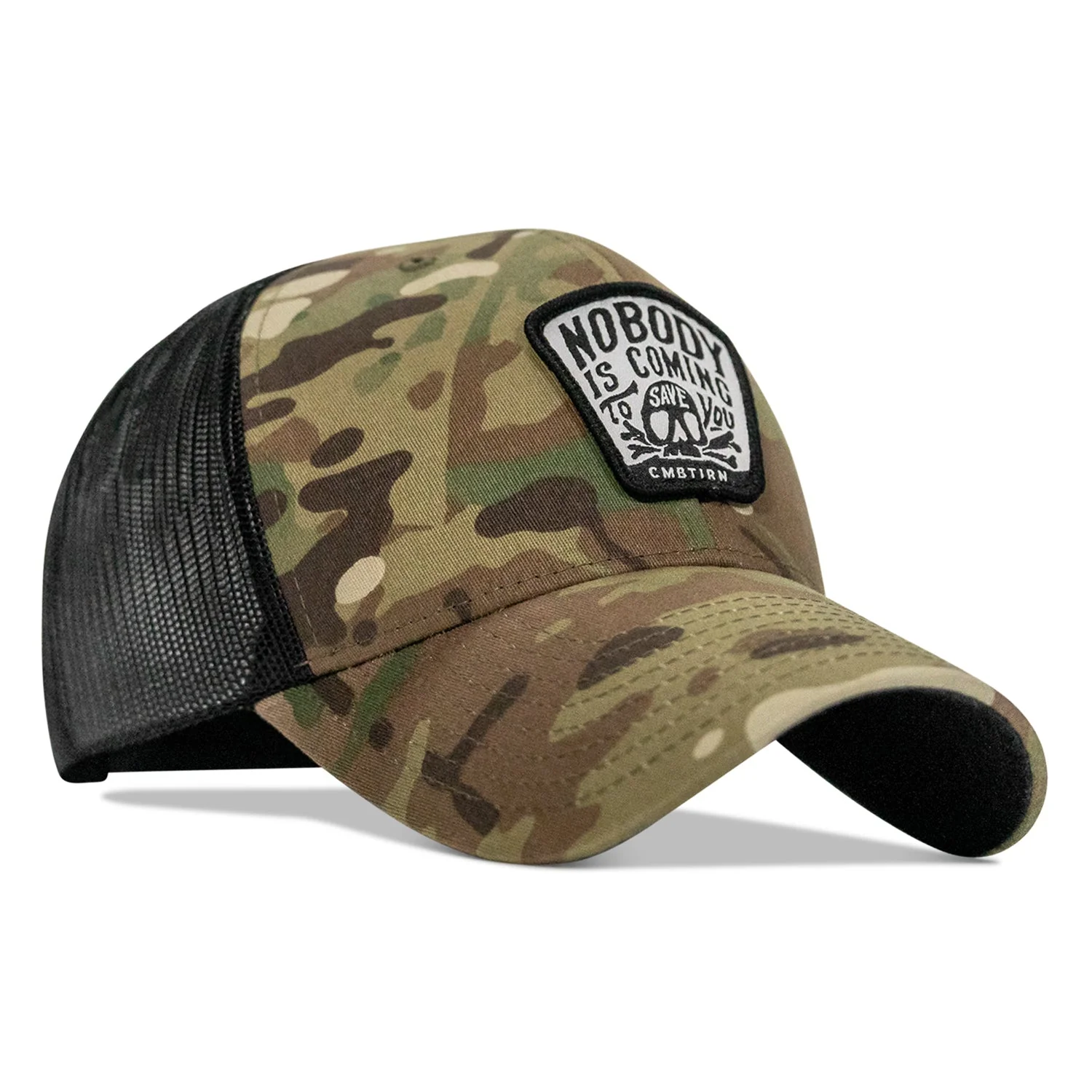 Nobody Is Coming To Save You Skull Patch Snapback Hat - Image 19