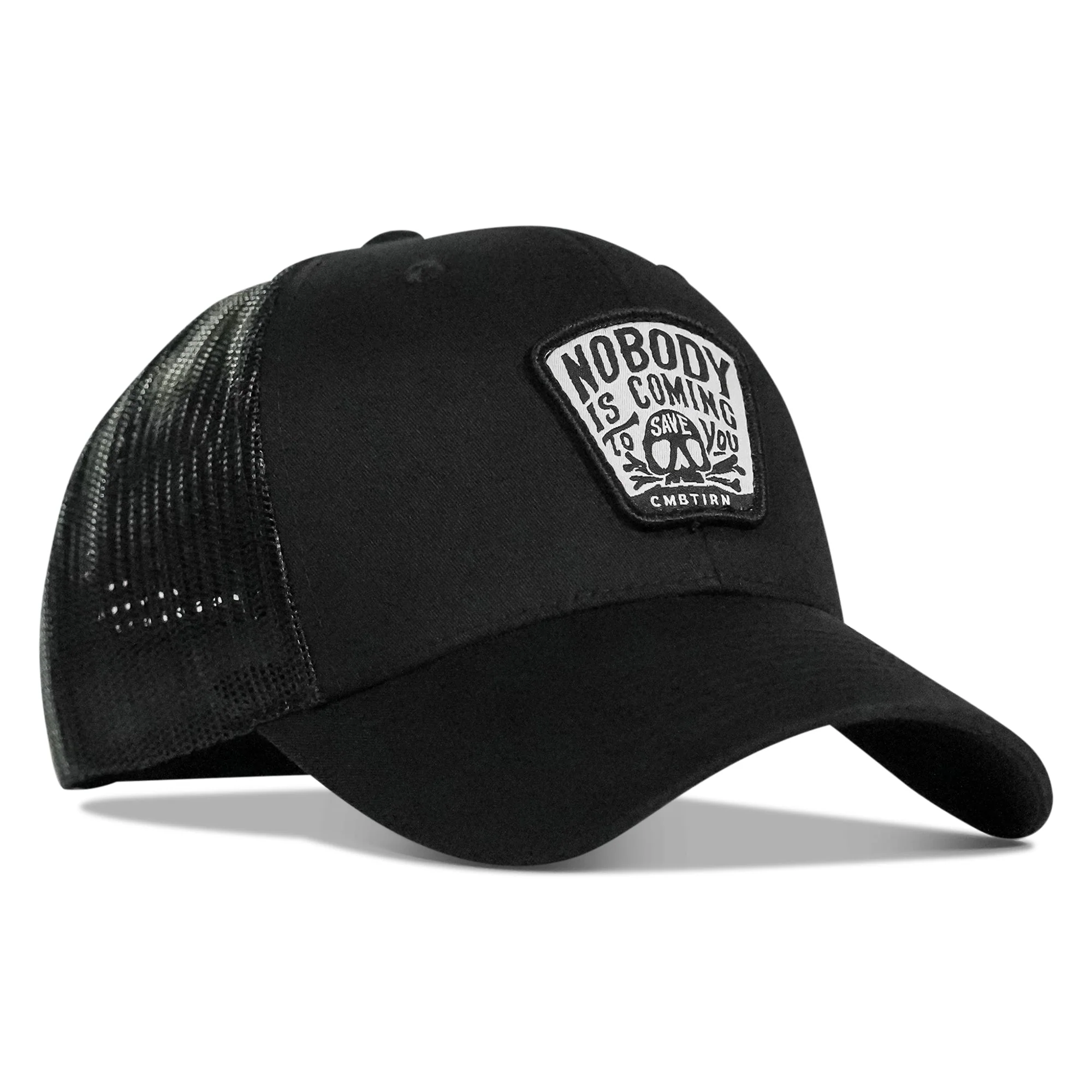 Nobody Is Coming To Save You Skull Patch Snapback Hat - Image 2