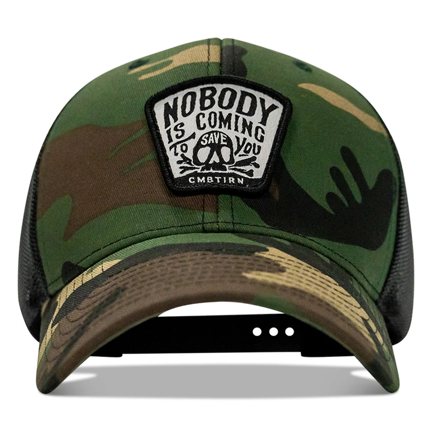 Nobody Is Coming To Save You Skull Patch Snapback Hat - Image 21