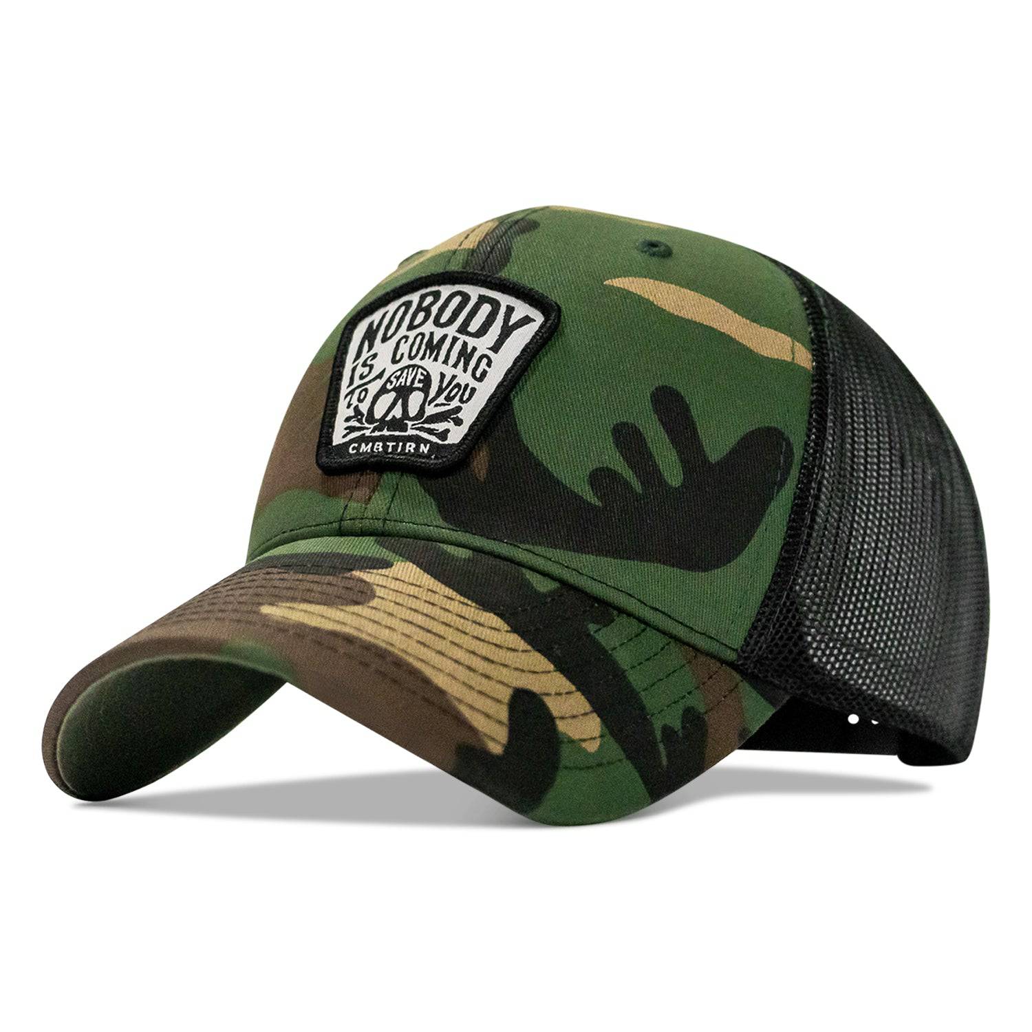 Nobody Is Coming To Save You Skull Patch Snapback Hat - Image 23