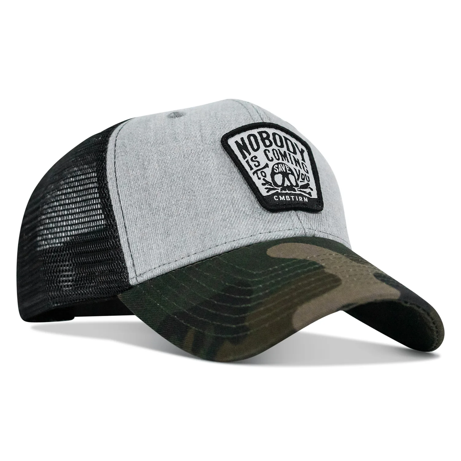 Nobody Is Coming To Save You Skull Patch Snapback Hat - Image 25