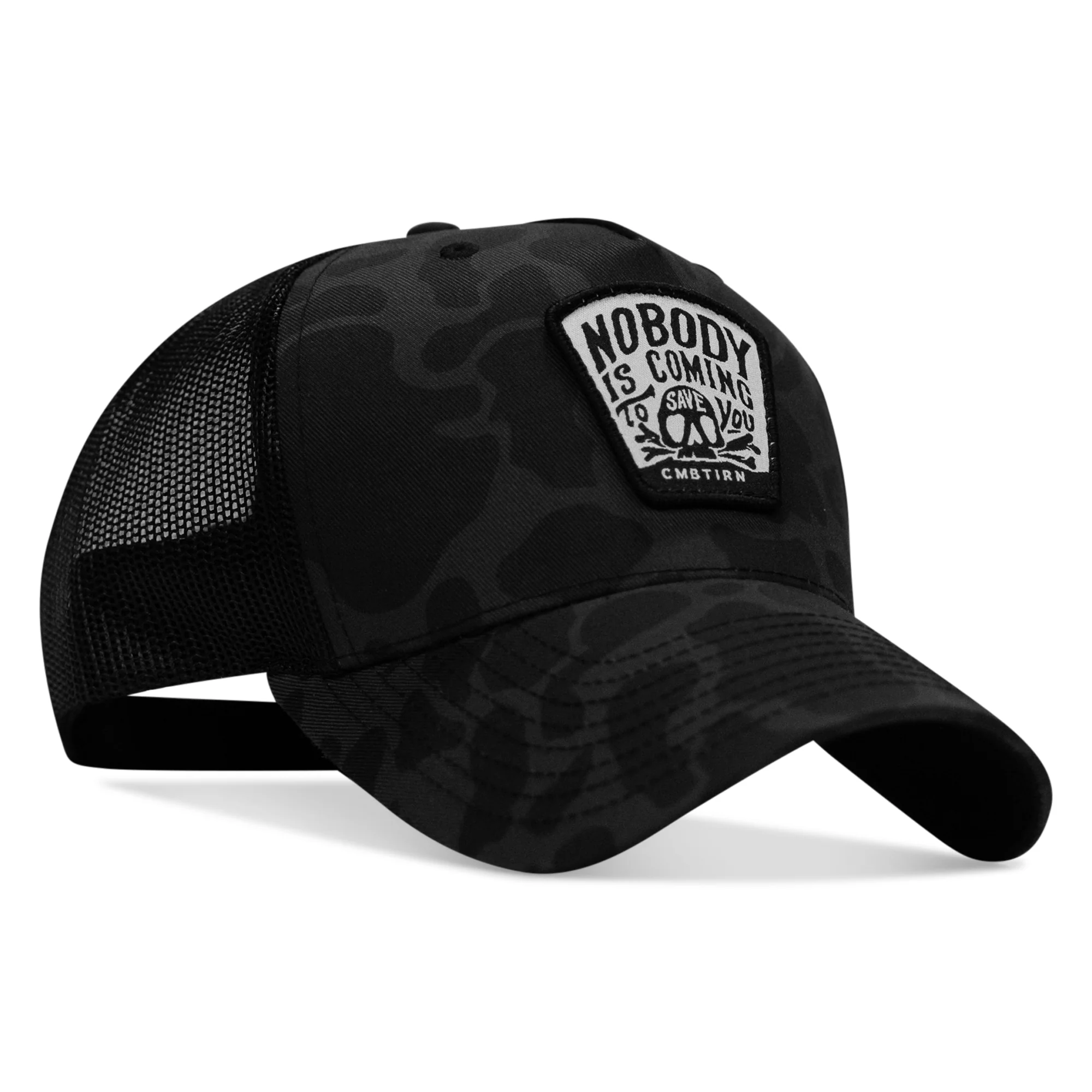 Nobody Is Coming To Save You Skull Patch Snapback Hat - Image 44