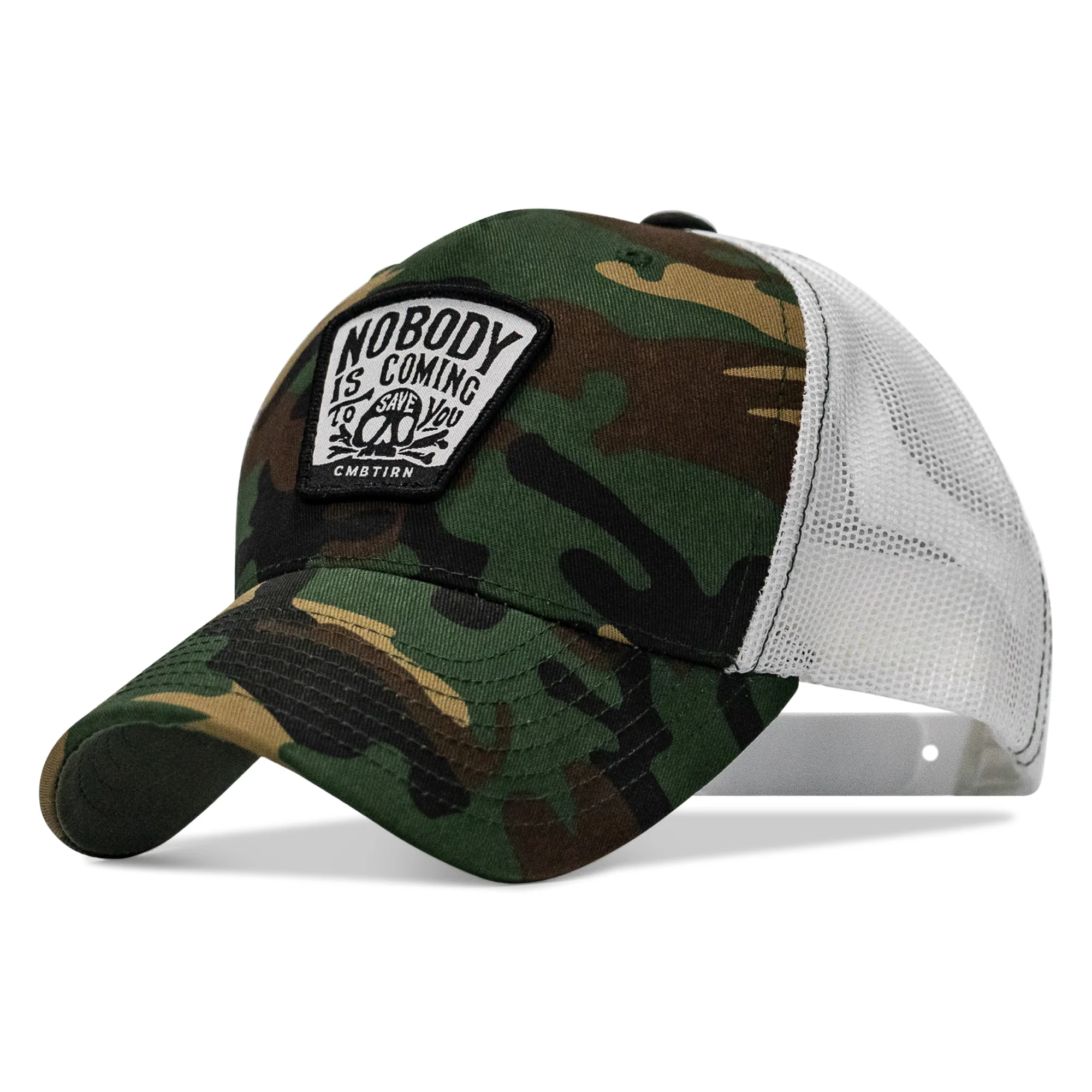 Nobody Is Coming To Save You Skull Patch Snapback Hat - Image 49