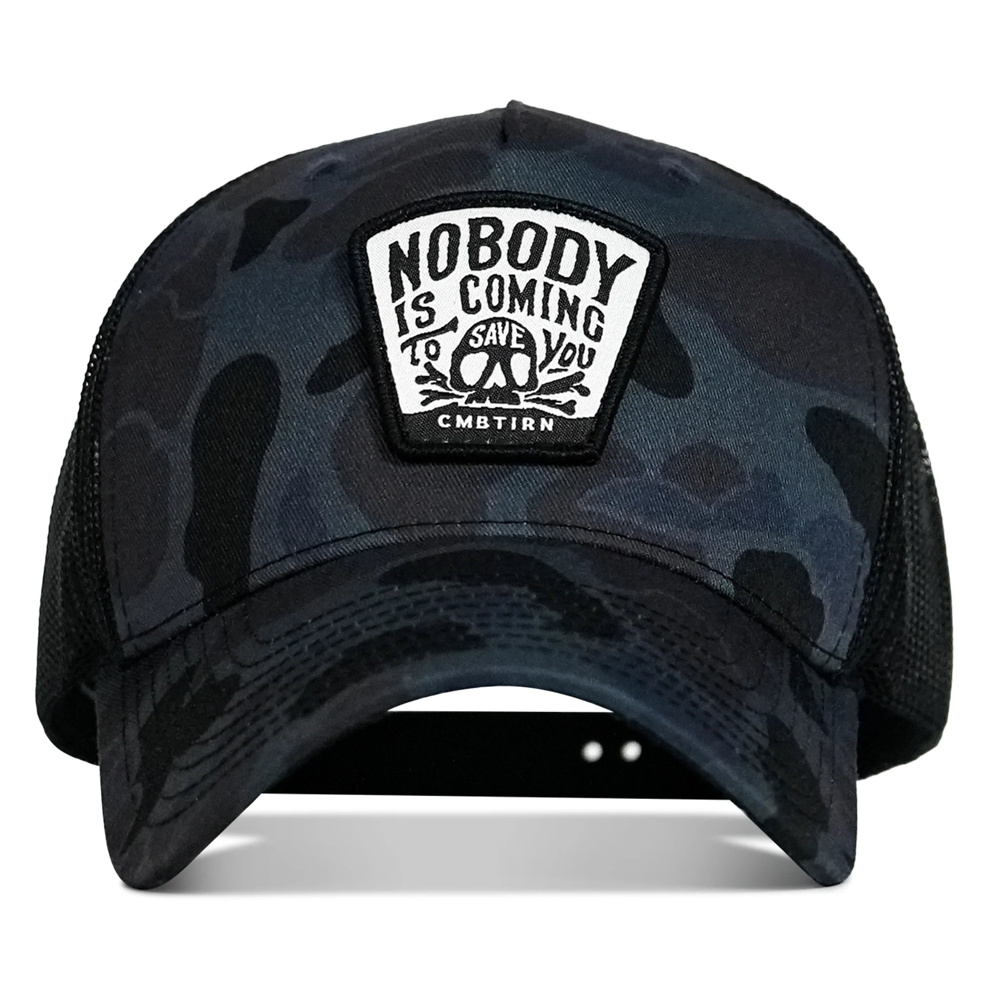 Nobody Is Coming To Save You Skull Patch Snapback Hat - Image 53