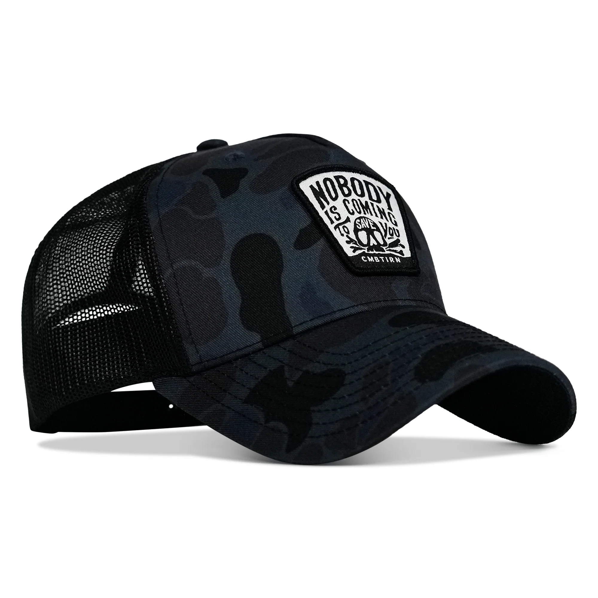 Nobody Is Coming To Save You Skull Patch Snapback Hat - Image 55