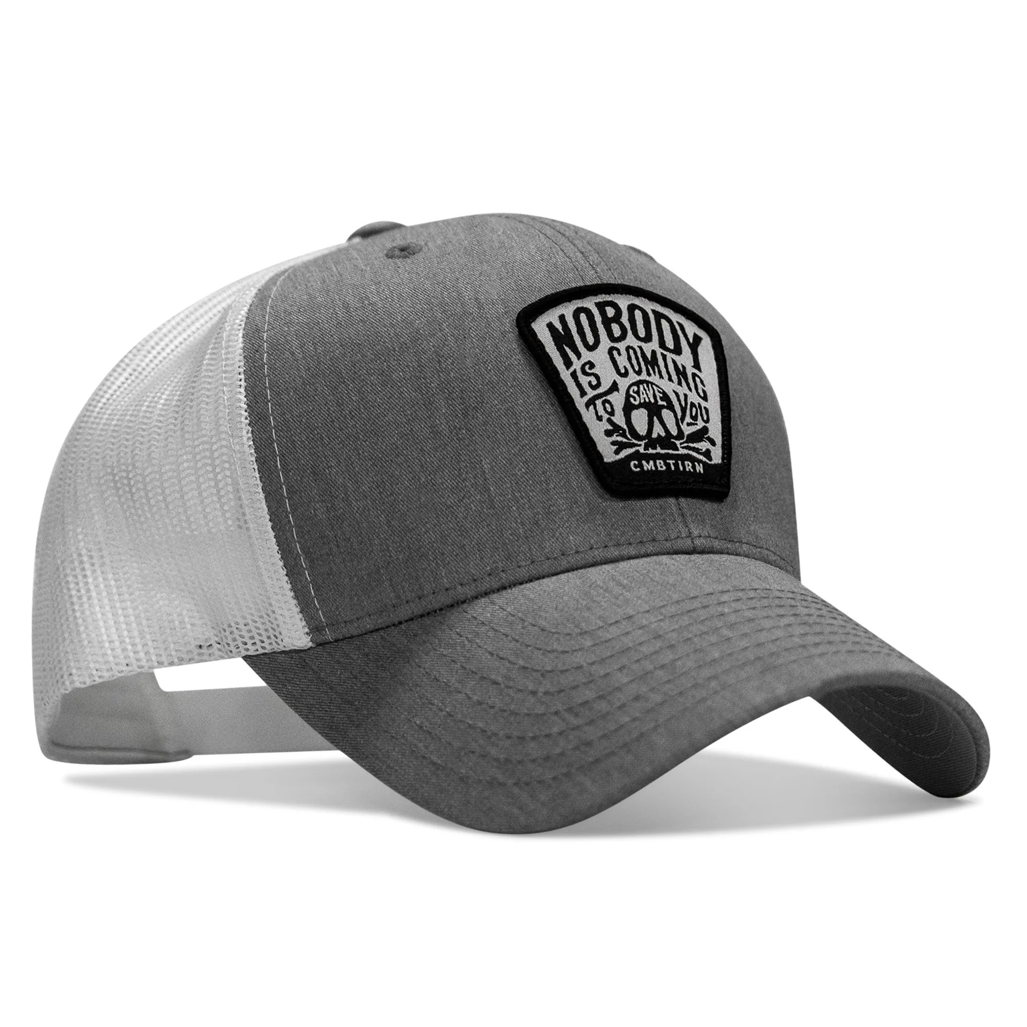 Nobody Is Coming To Save You Skull Patch Snapback Hat - Image 59