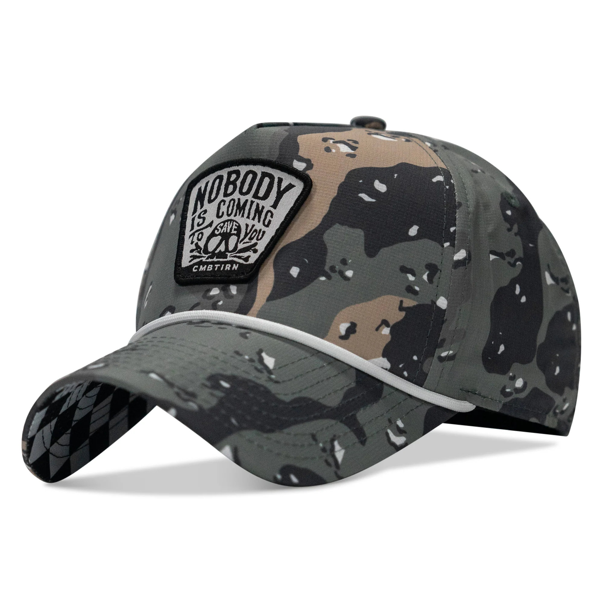 Nobody Is Coming To Save You Skull Patch Waterproof Weekender Snapback - Image 2