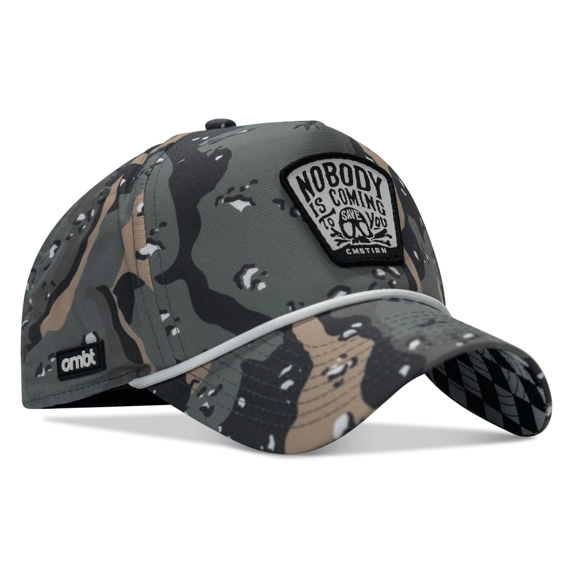 Nobody Is Coming To Save You Skull Patch Waterproof Weekender Snapback - Image 3