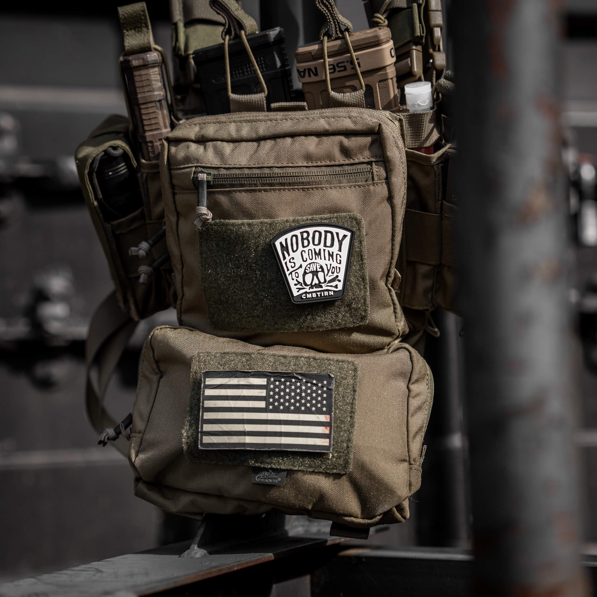 Nobody Is Coming To Save You Skull PVC Velcro Patch - Image 4