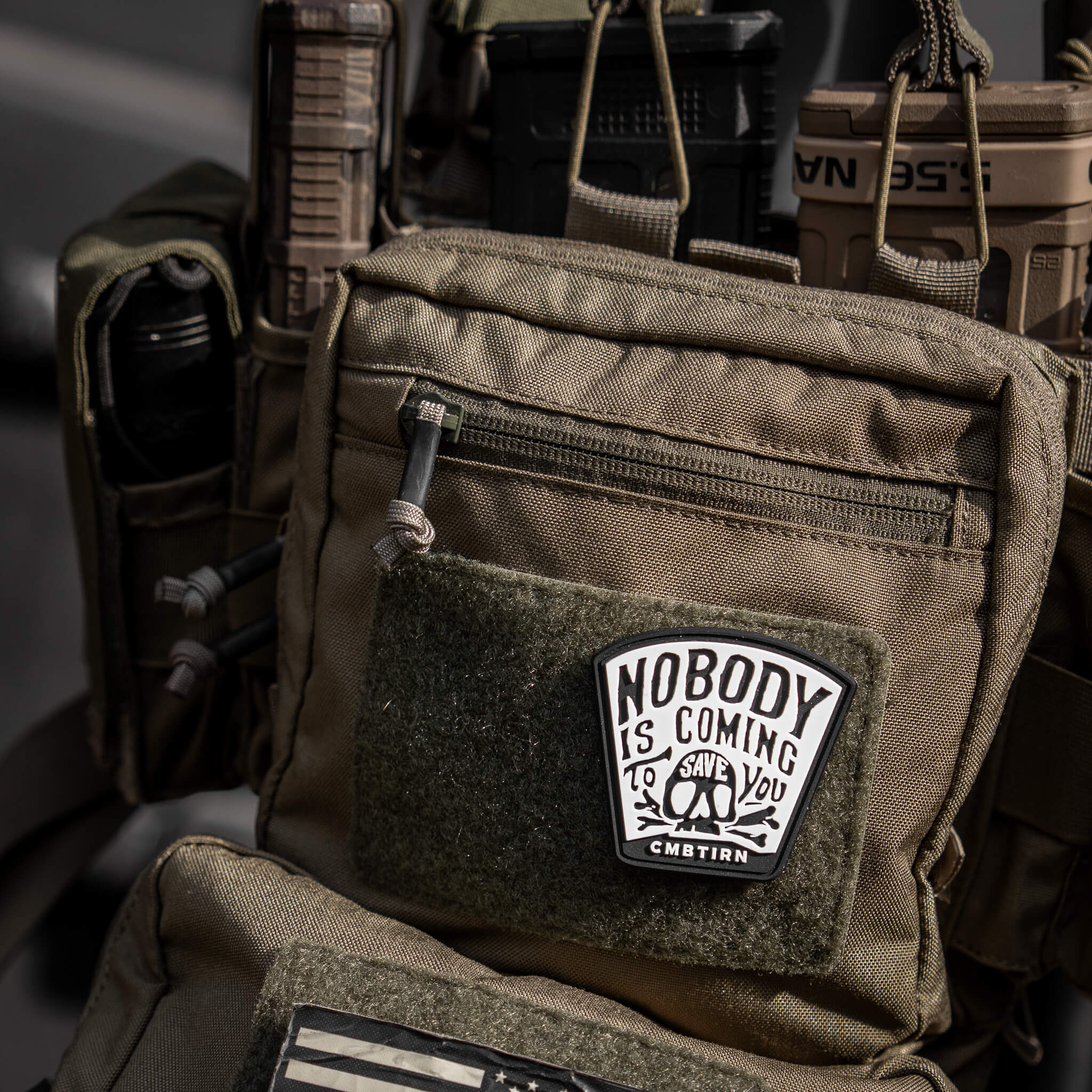 Nobody Is Coming To Save You Skull PVC Velcro Patch - Image 7