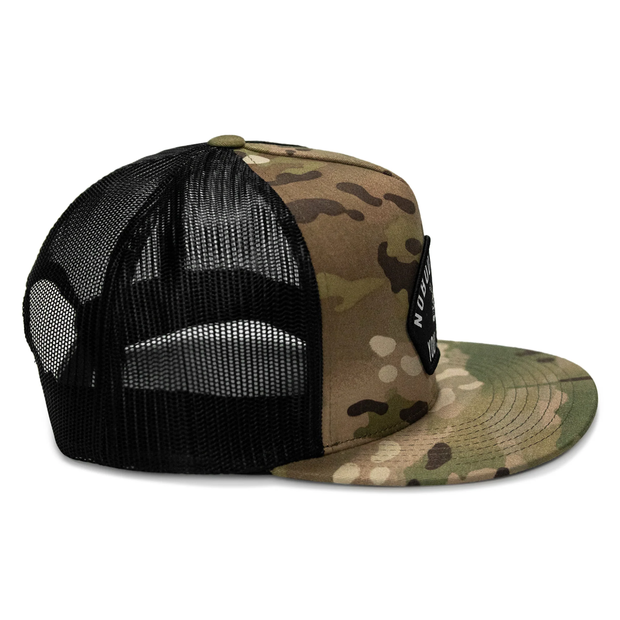 Nobody Owes You Shit Arched Patch Flatbill SnapBack Hat - Image 18