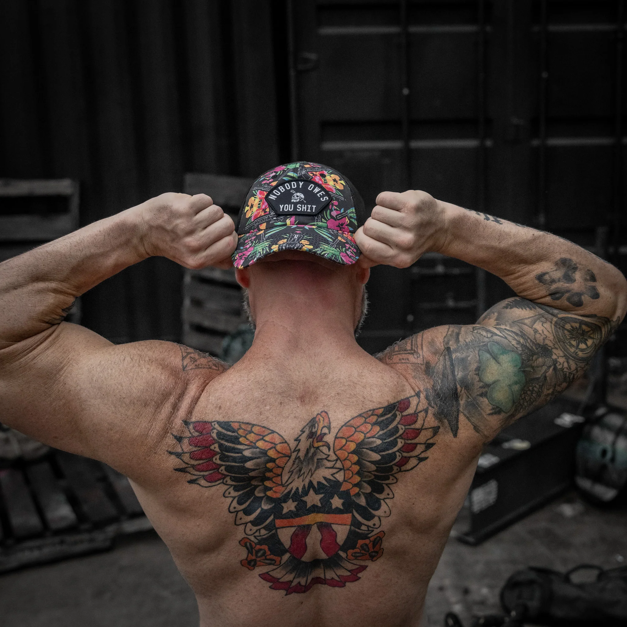 Nobody Owes You Shit Arched Patch Tactical Ripstop Mesh Snapback Hat - Image 40
