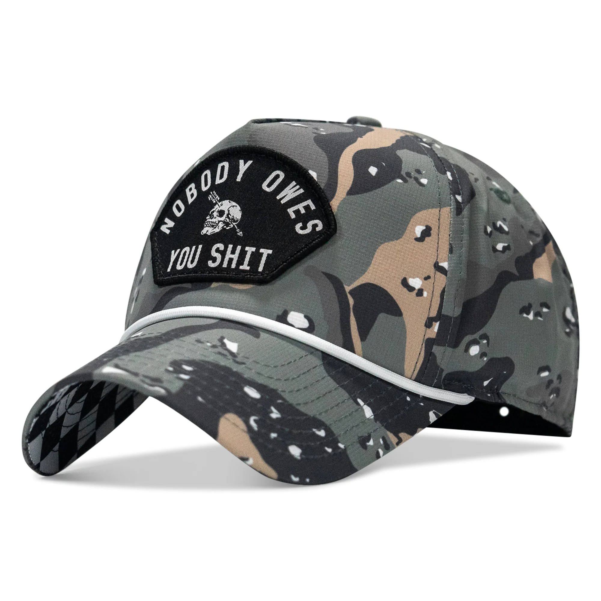 Nobody Owes You Shit Arched Patch Waterproof Weekender Snapback - Image 14