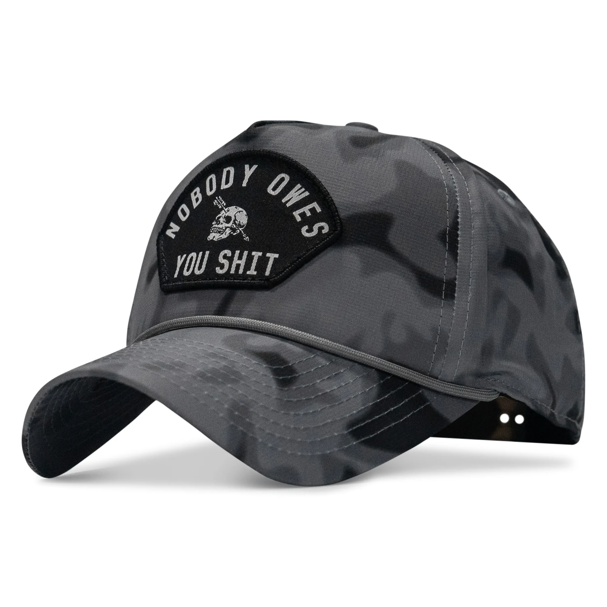Nobody Owes You Shit Arched Patch Waterproof Weekender Snapback - Image 18