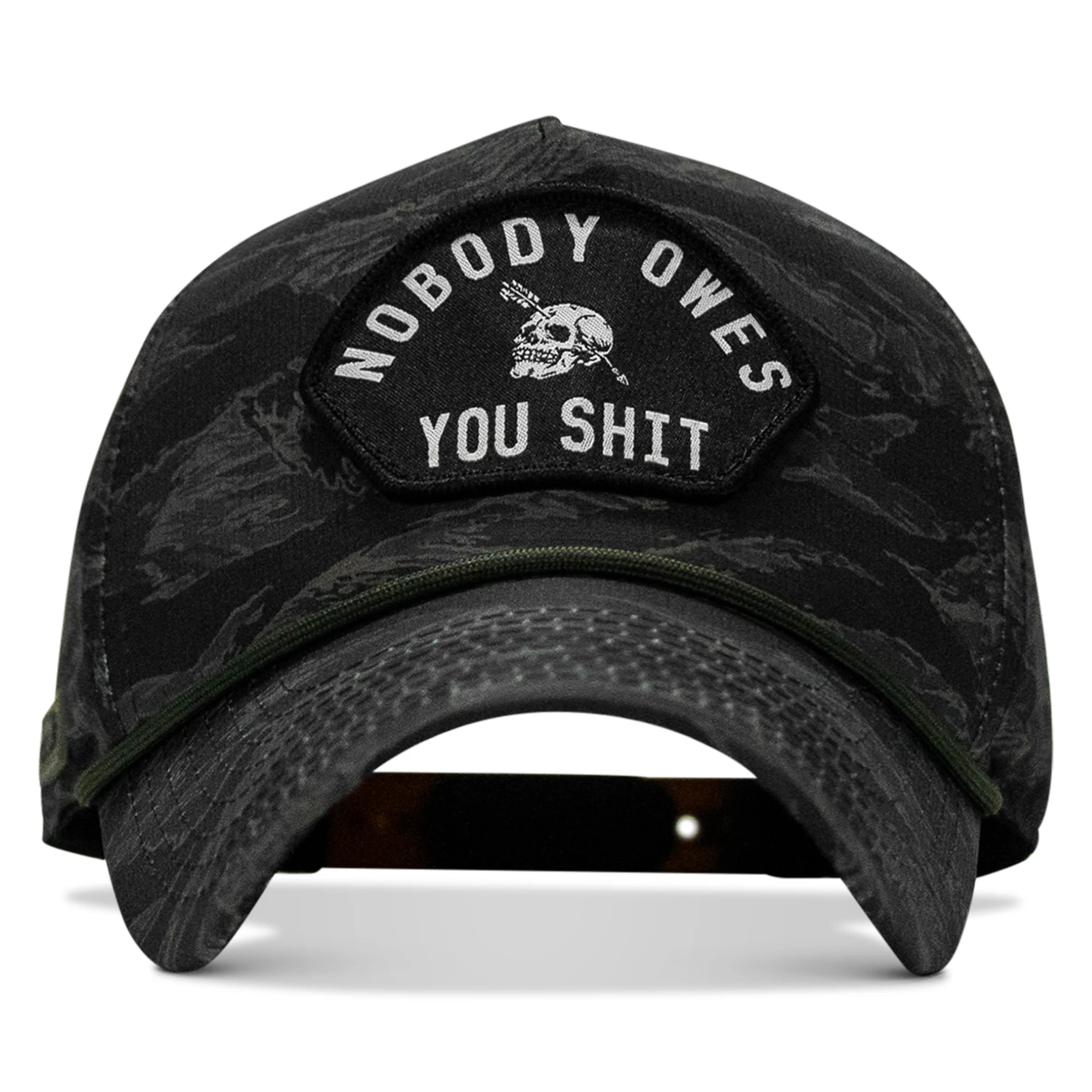 Nobody Owes You Shit Arched Patch Waterproof Weekender Snapback - Image 70