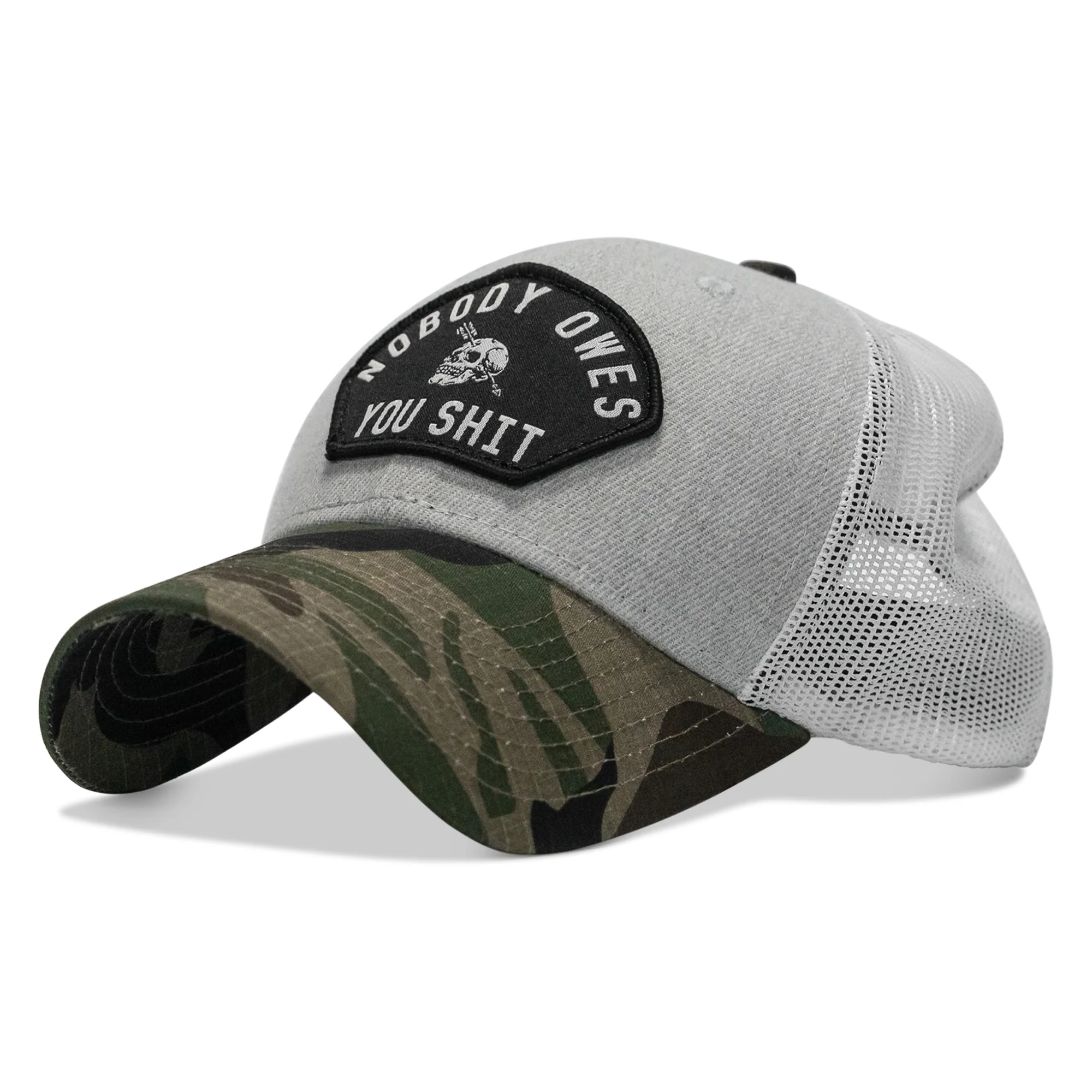Nobody Owes You Shit Arched Skull Patch Snapback - Image 32