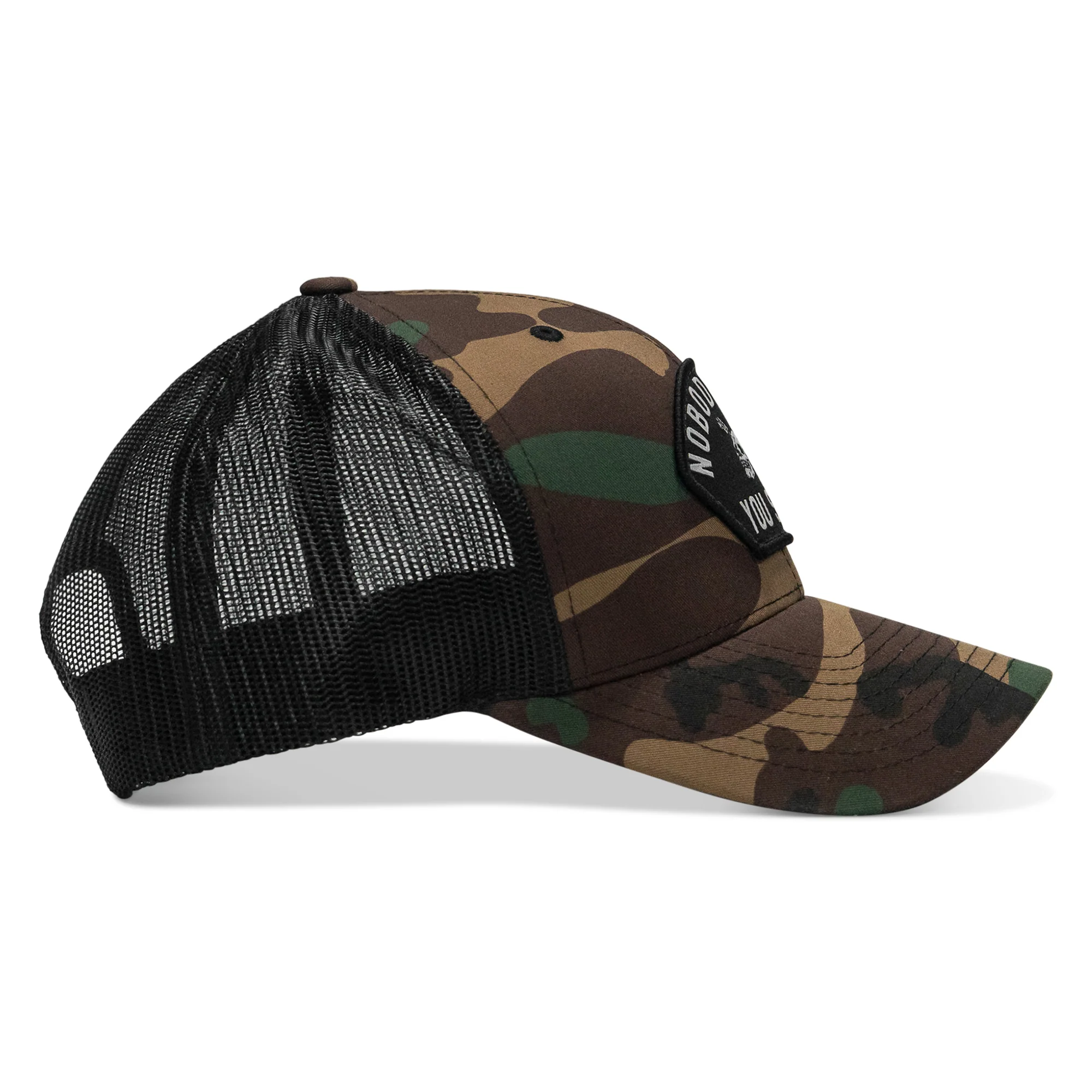Nobody Owes You Shit Arched Skull Patch Snapback - Image 4