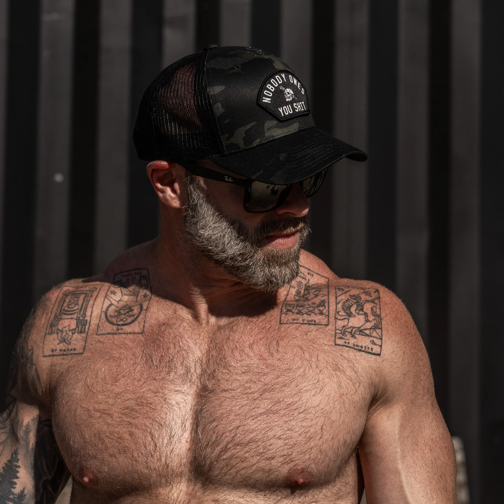 Nobody Owes You Shit Arched Skull Patch Snapback - Image 52