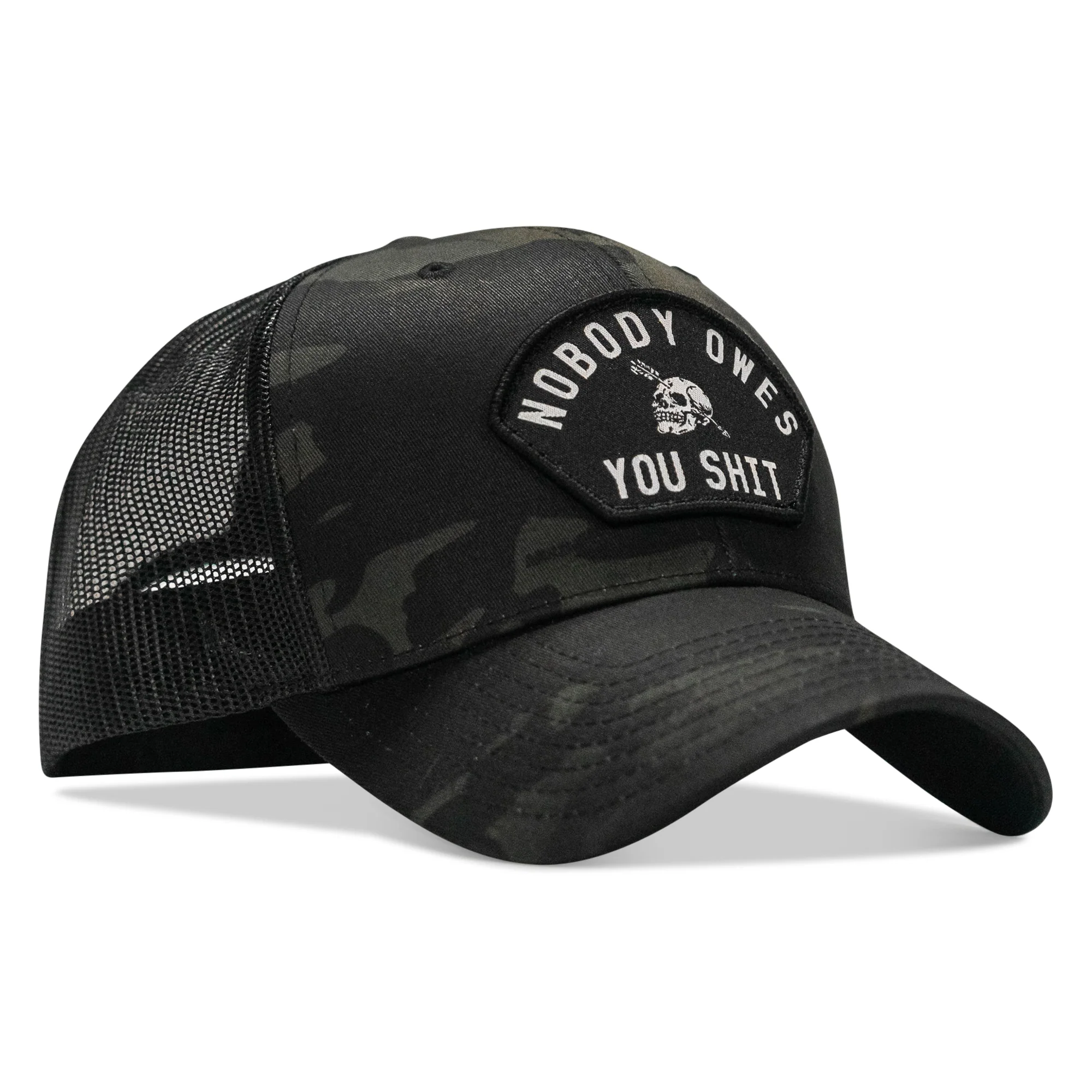 Nobody Owes You Shit Arched Skull Patch Snapback - Image 57