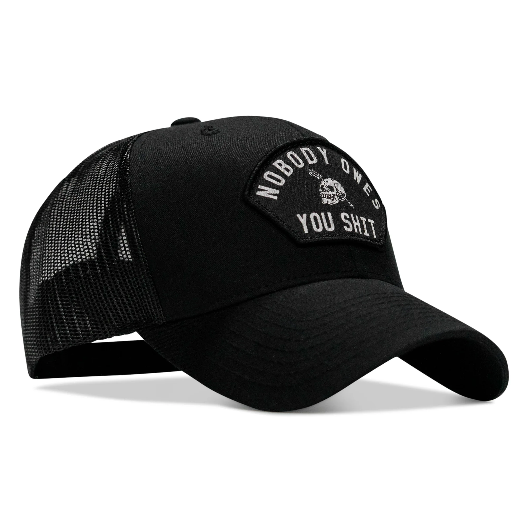 Nobody Owes You Shit Arched Skull Patch Snapback - Image 62