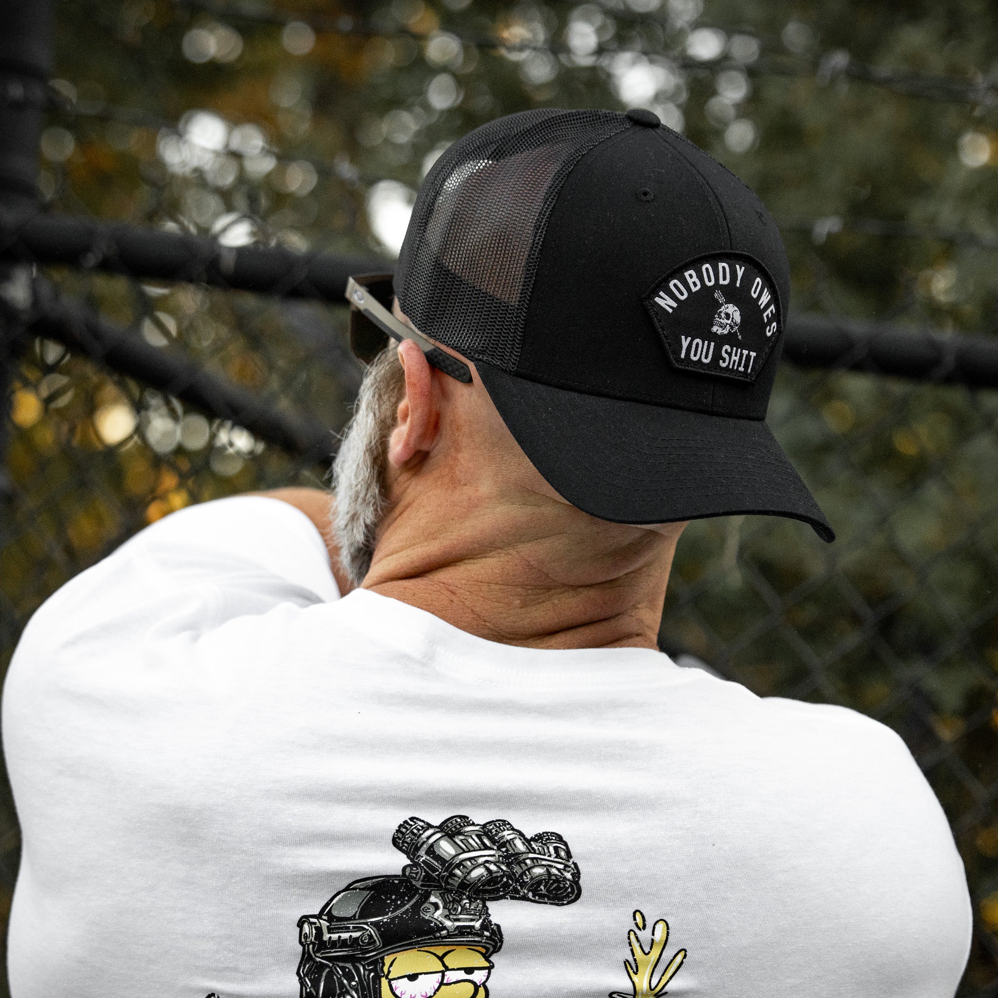 Nobody Owes You Shit Arched Skull Patch Snapback - Image 66