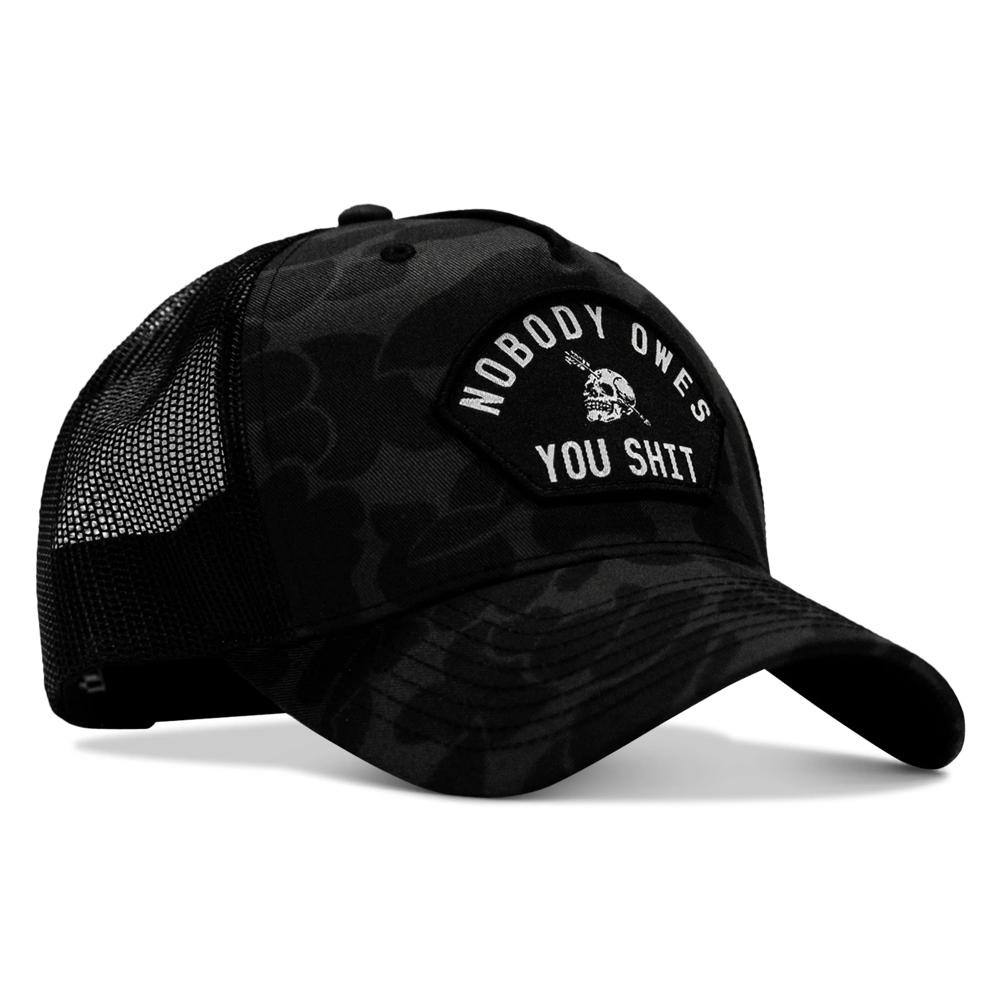 Nobody Owes You Shit Arched Skull Patch Snapback - Image 74