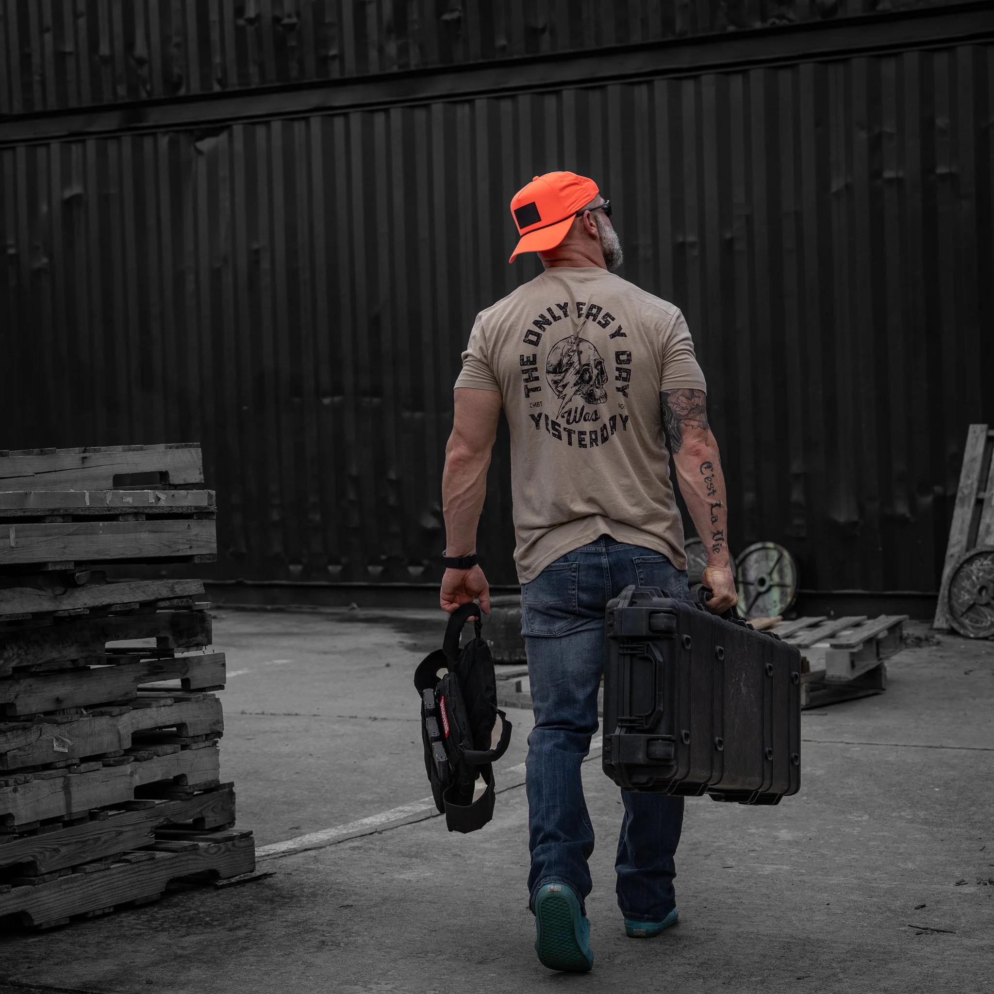 Only Easy Day Was Yesterday Skull Men's T-Shirt - Image 15