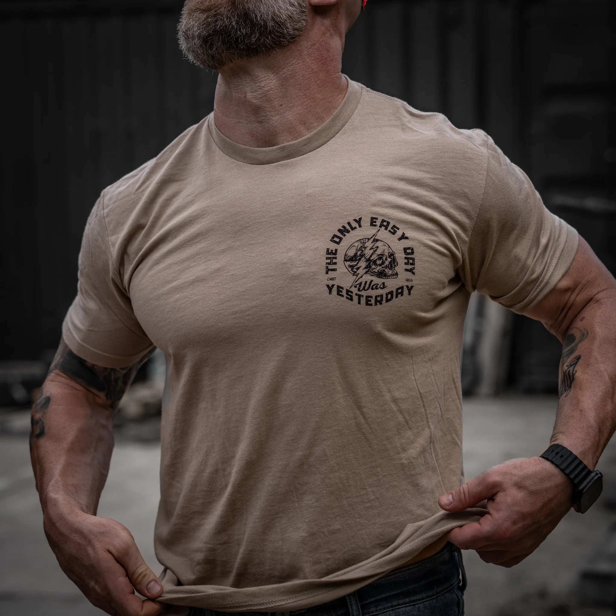 Only Easy Day Was Yesterday Skull Men's T-Shirt - Image 16